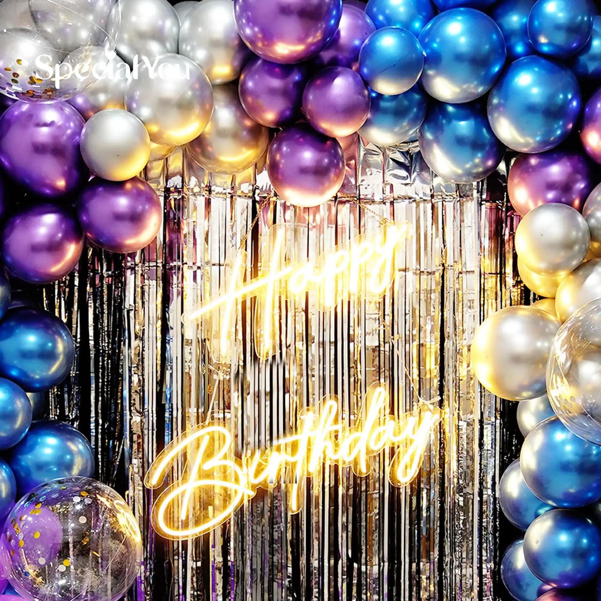 Premium Purple & Blue Birthday Decor