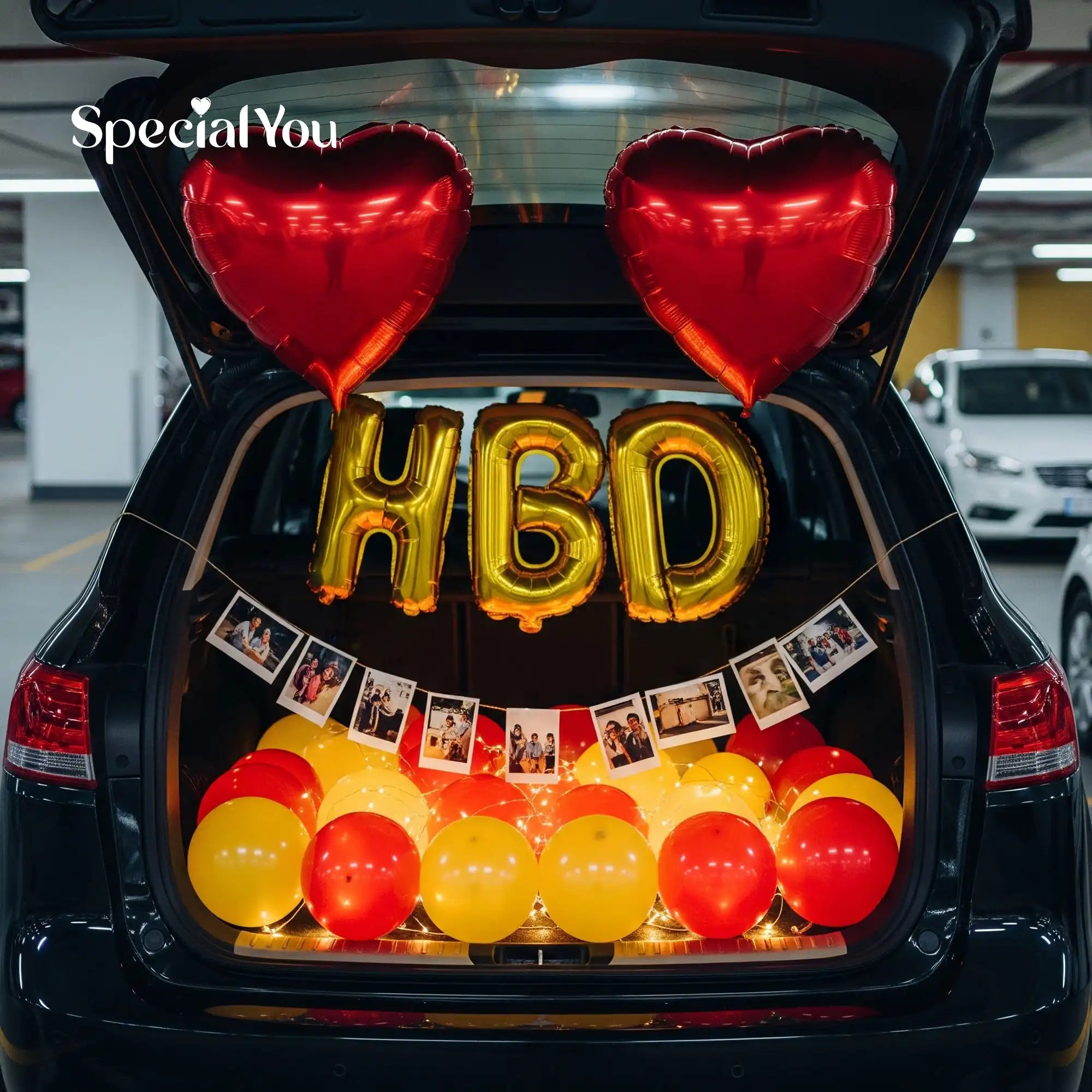 Red & Yellow Car Boot Birthday Decor