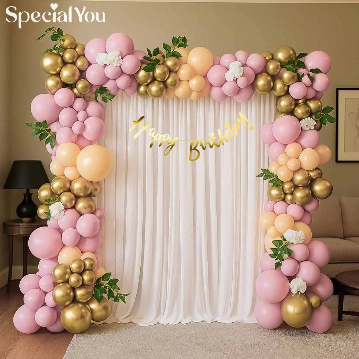 Elegant Bloom Bash Birthday Decor