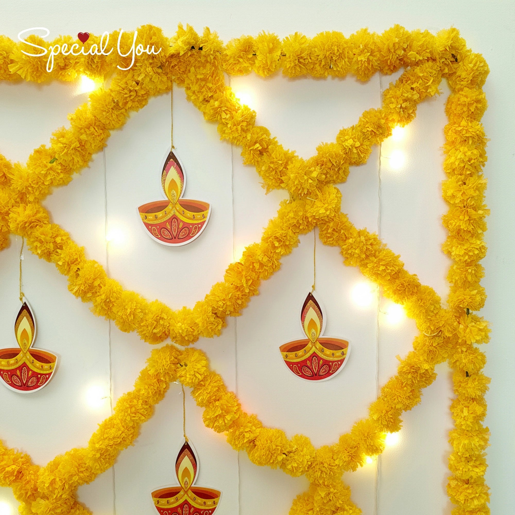 Diwali Flower Backdrop Decor