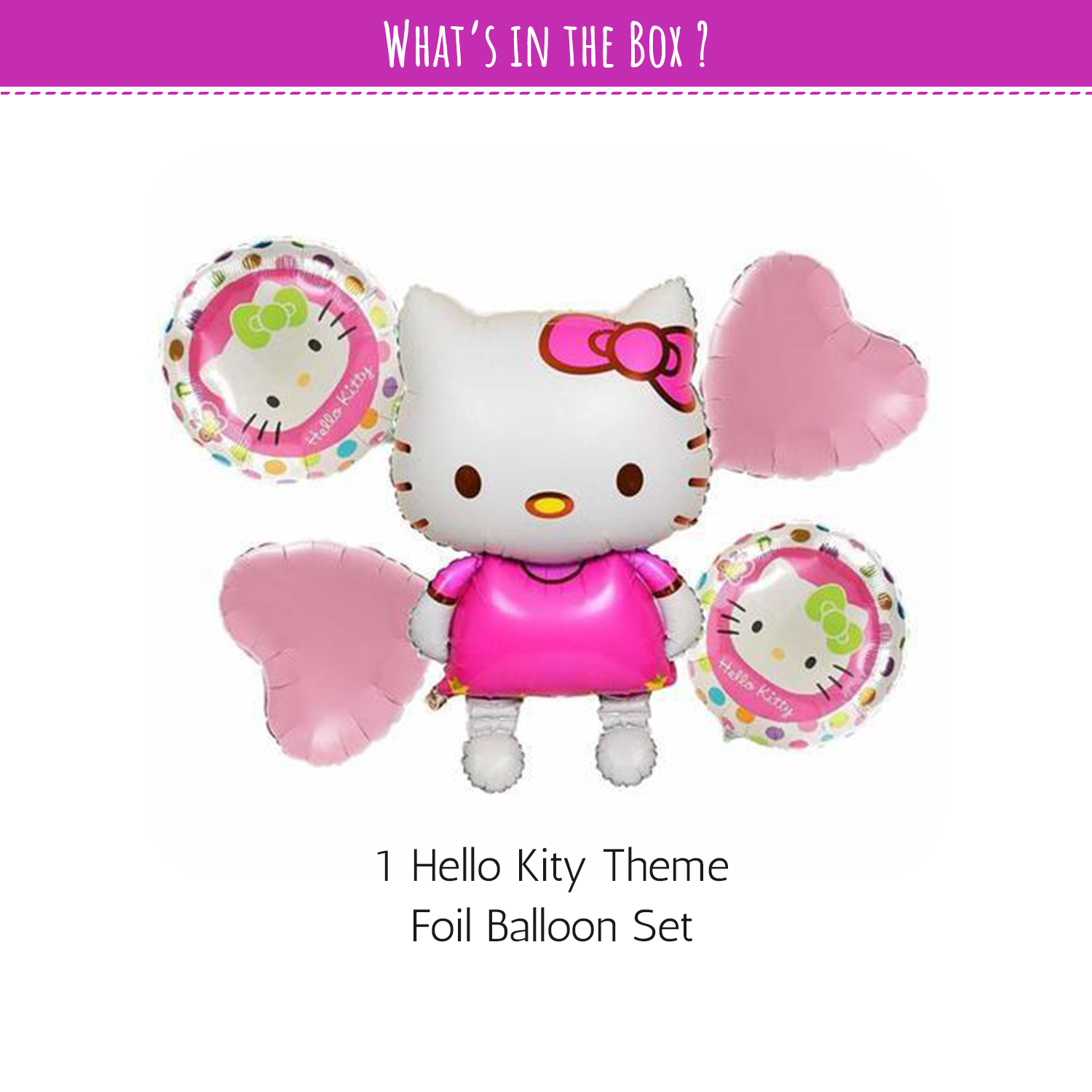 Kitty Theme Foil Balloon Decoration Set