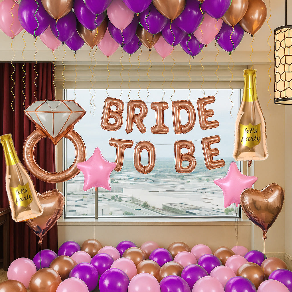 Blue & Gold Bride To Be Decor Kit