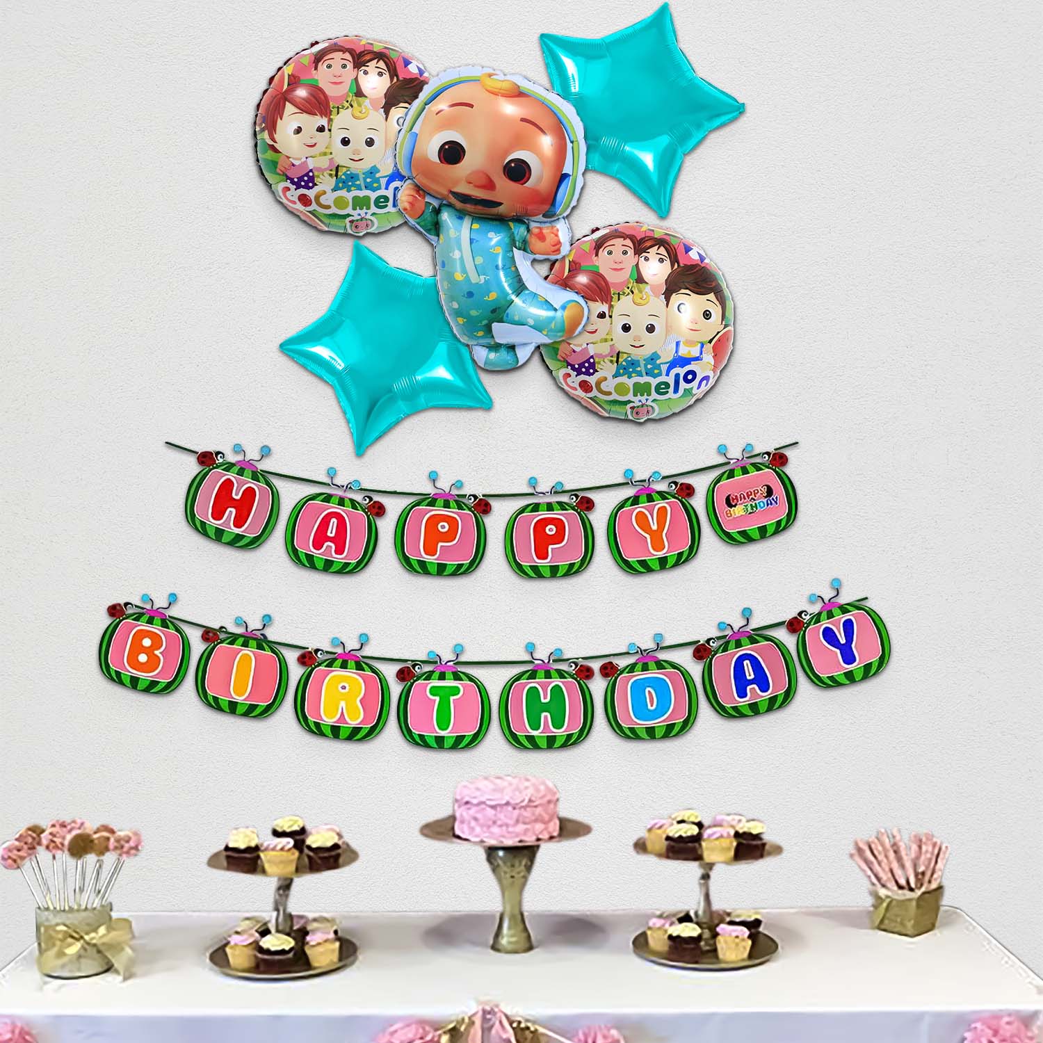 Coco Melon Foil Balloon set