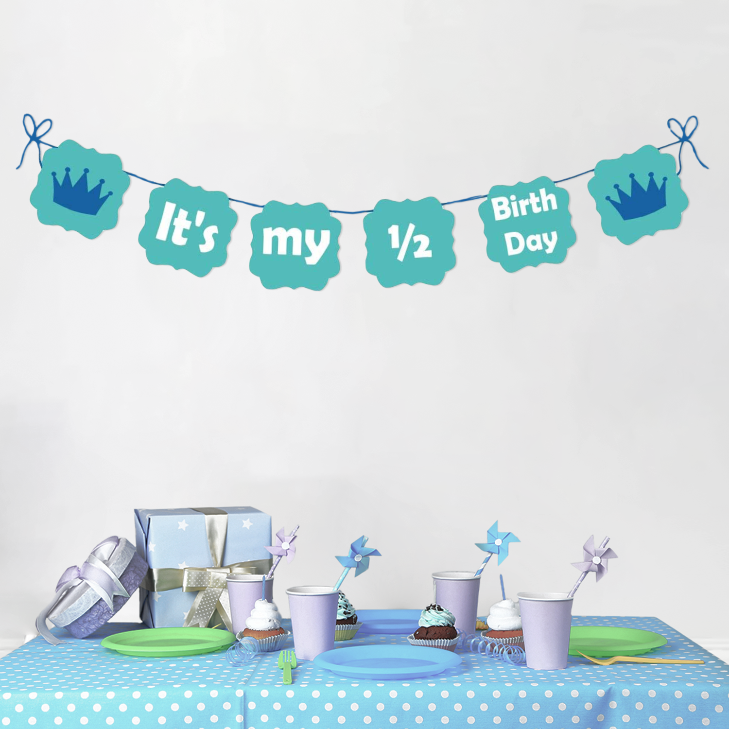 6 month "It's My Half Birthday" decoration for Baby boy