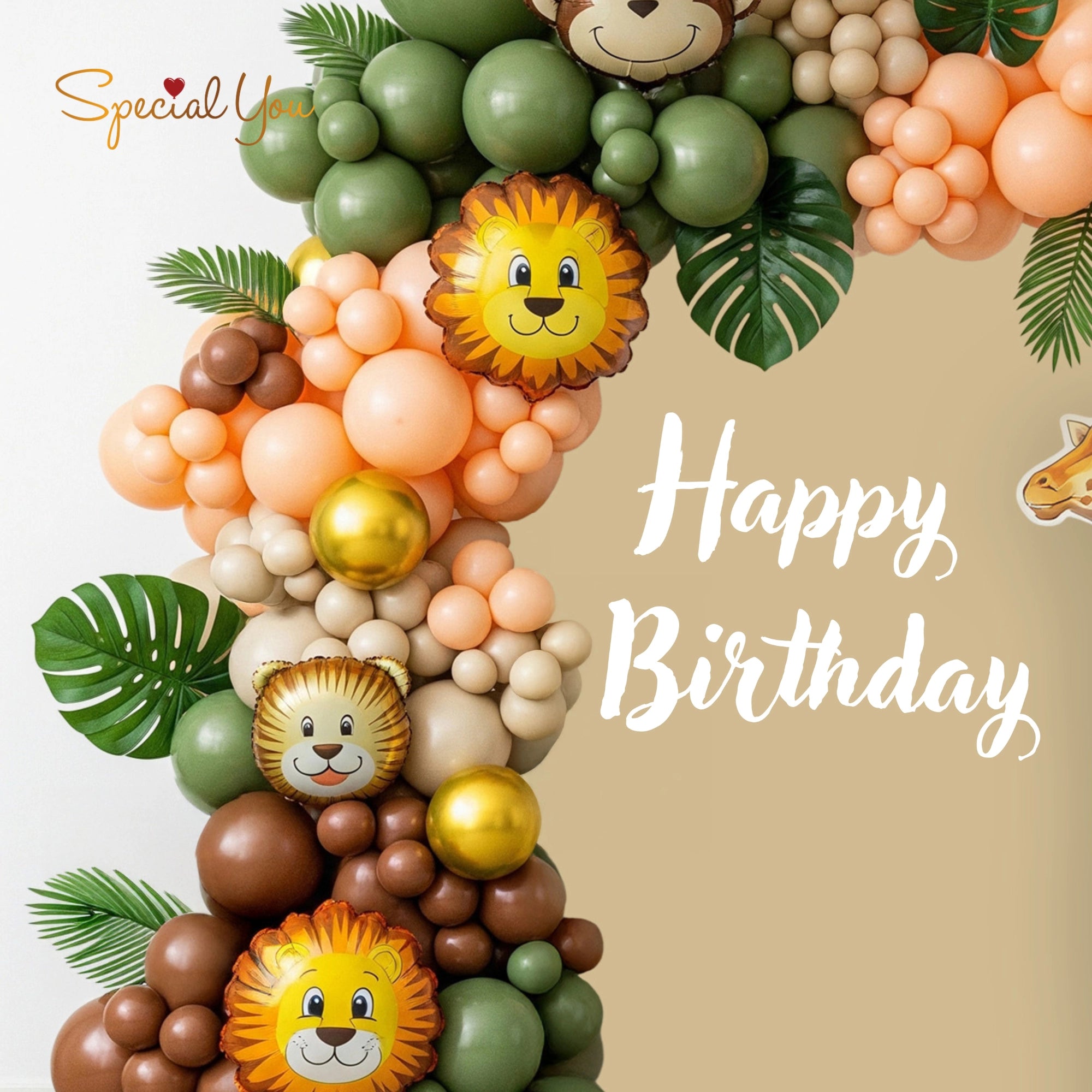 Wild Safari Birthday Balloon Decor