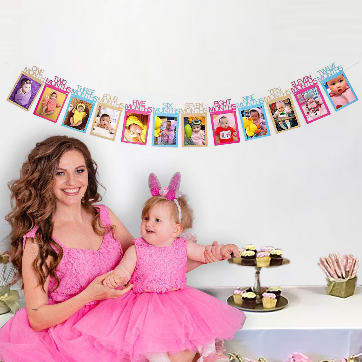 Multicolor Monthly Banner for baby girl & boy - Special You