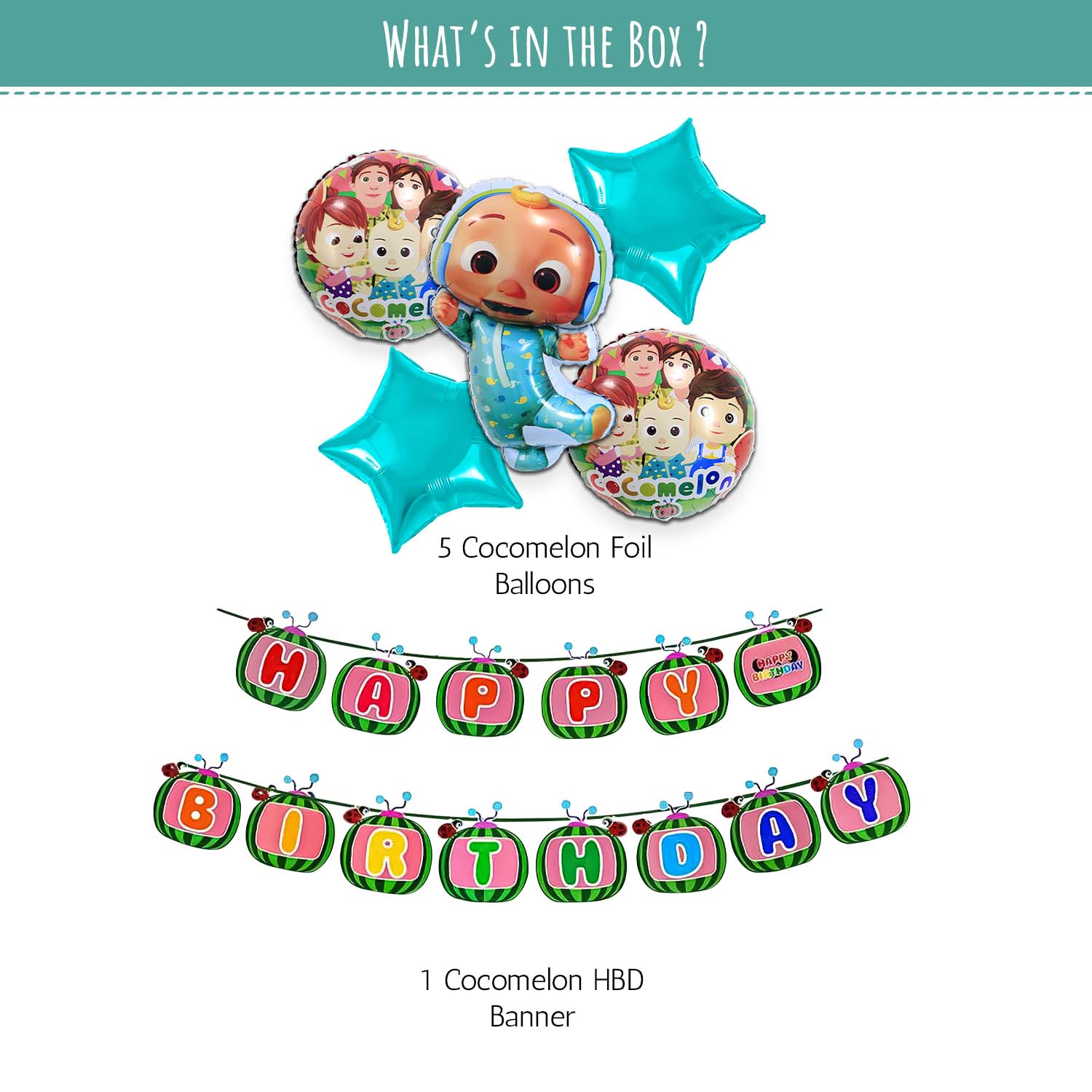 Cocomelon Theme DIY Birthday Kit