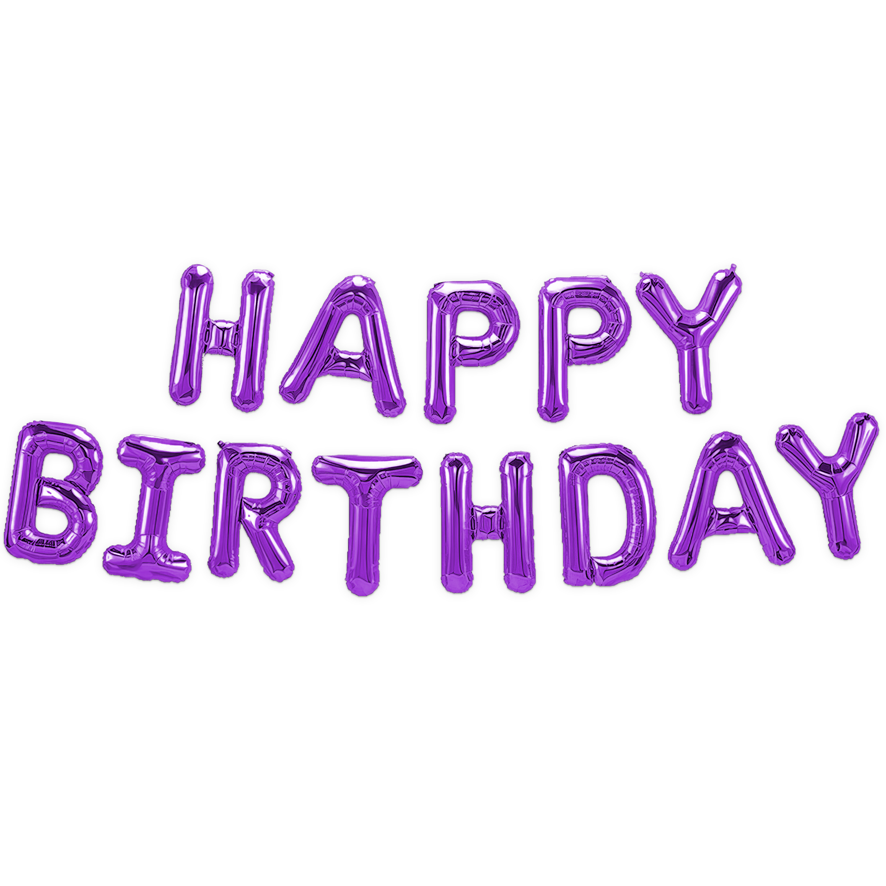 Purple Happy birthday foil banner
