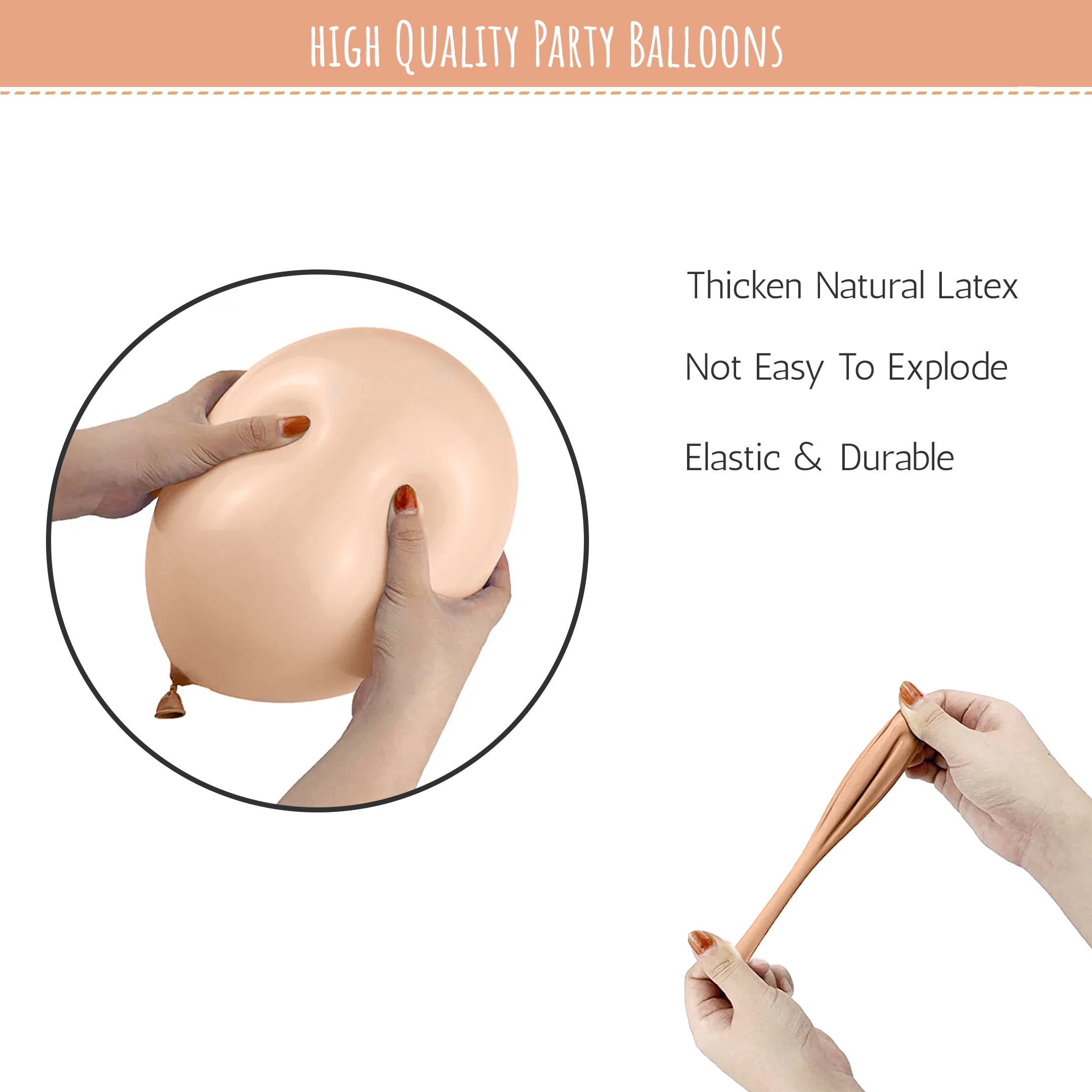 Peach Balloons for decoration pack of 50 Items - Special You
