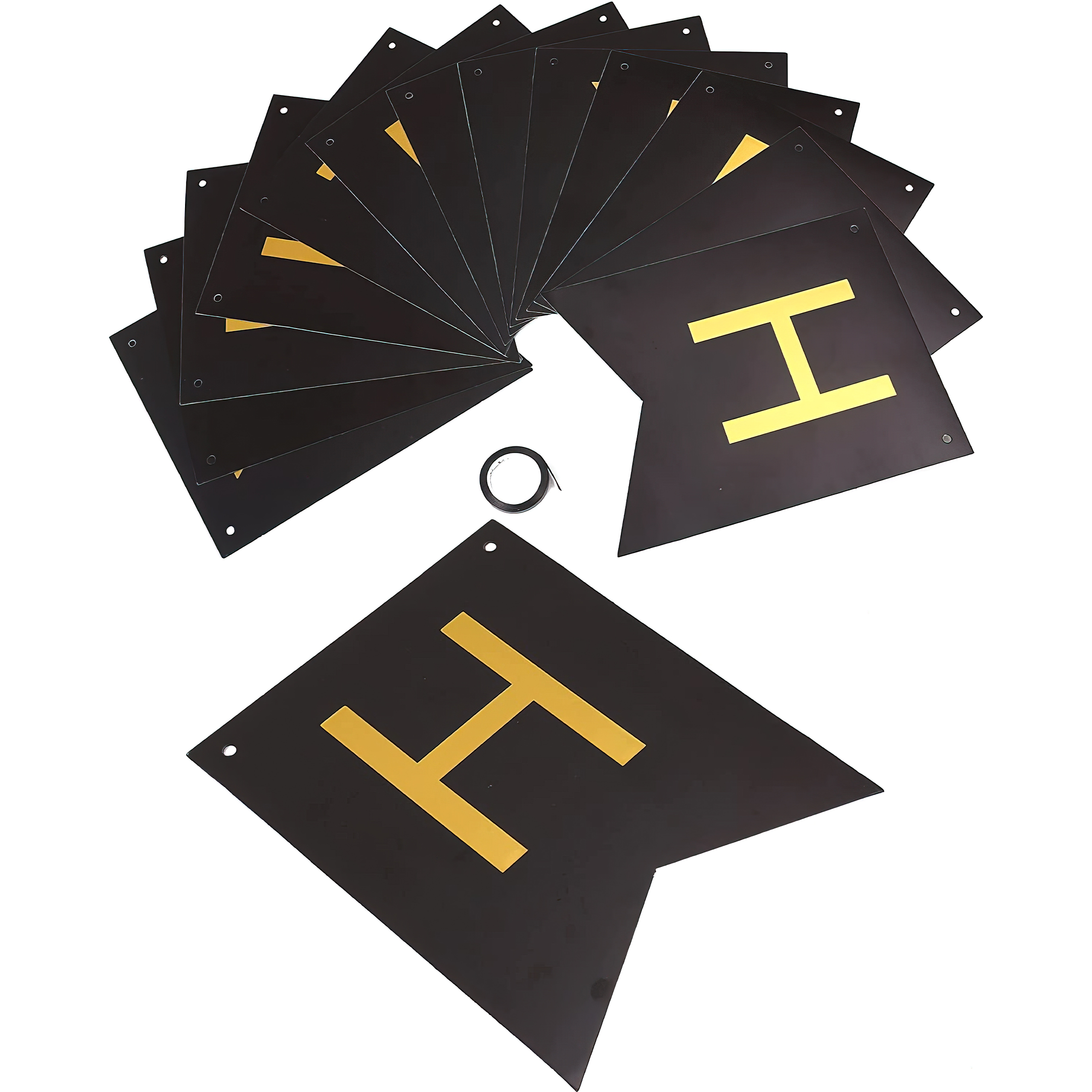 Black Paper Happy Birthday Banner