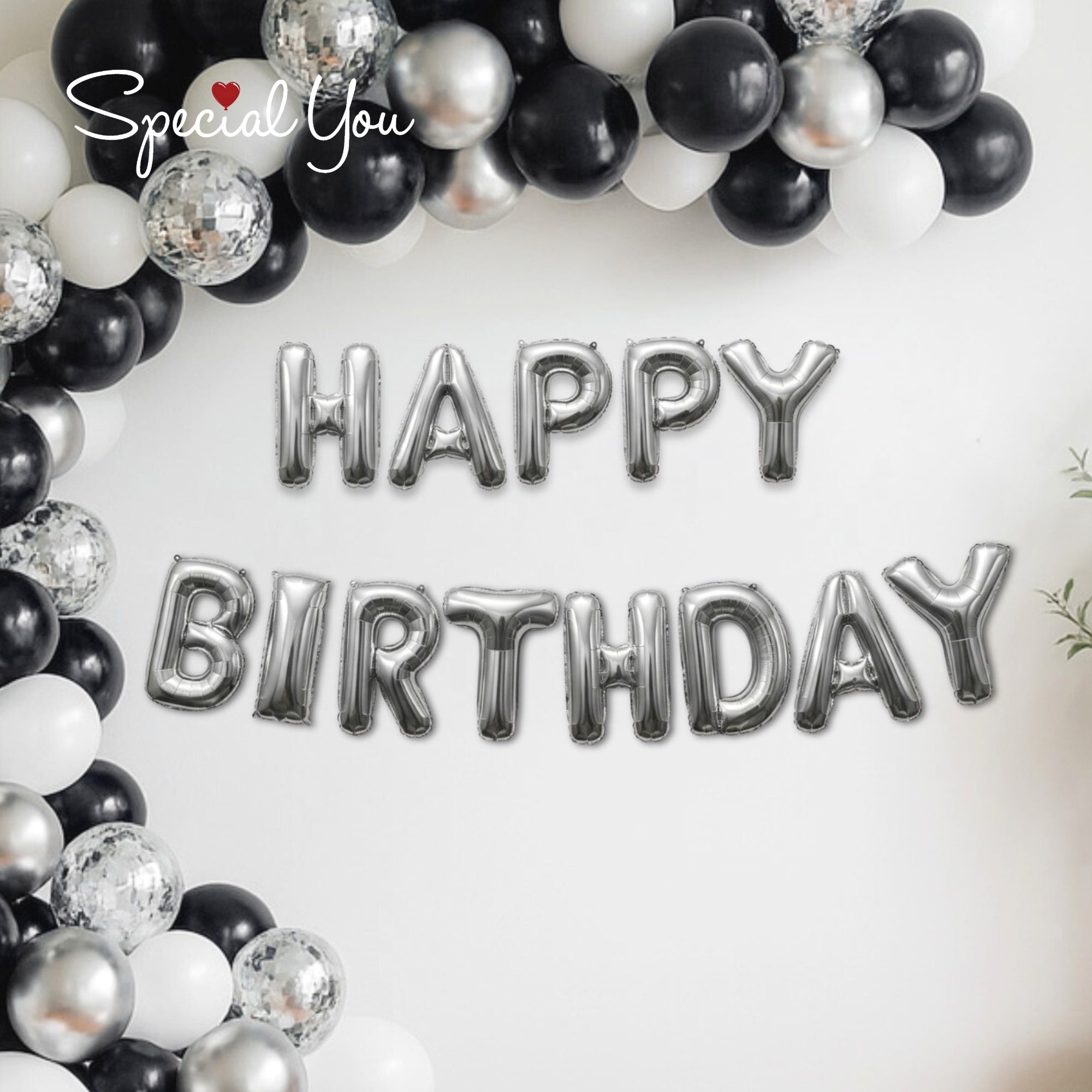 Silver Spark Birthday Decor