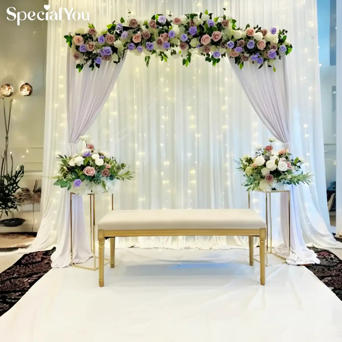 Elegant Floral Arch Backdrop Decor