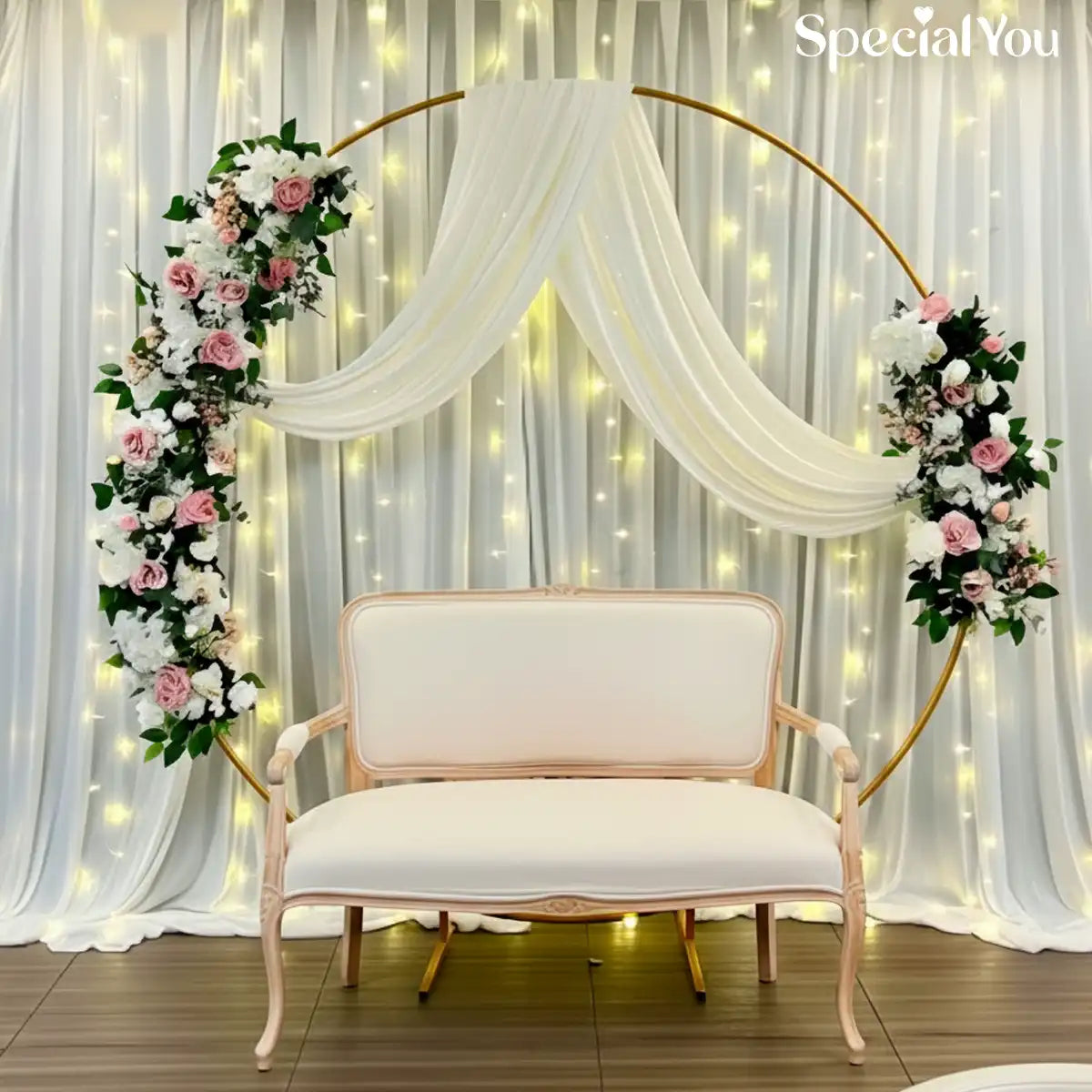 Circular Floral Backdrop Decor