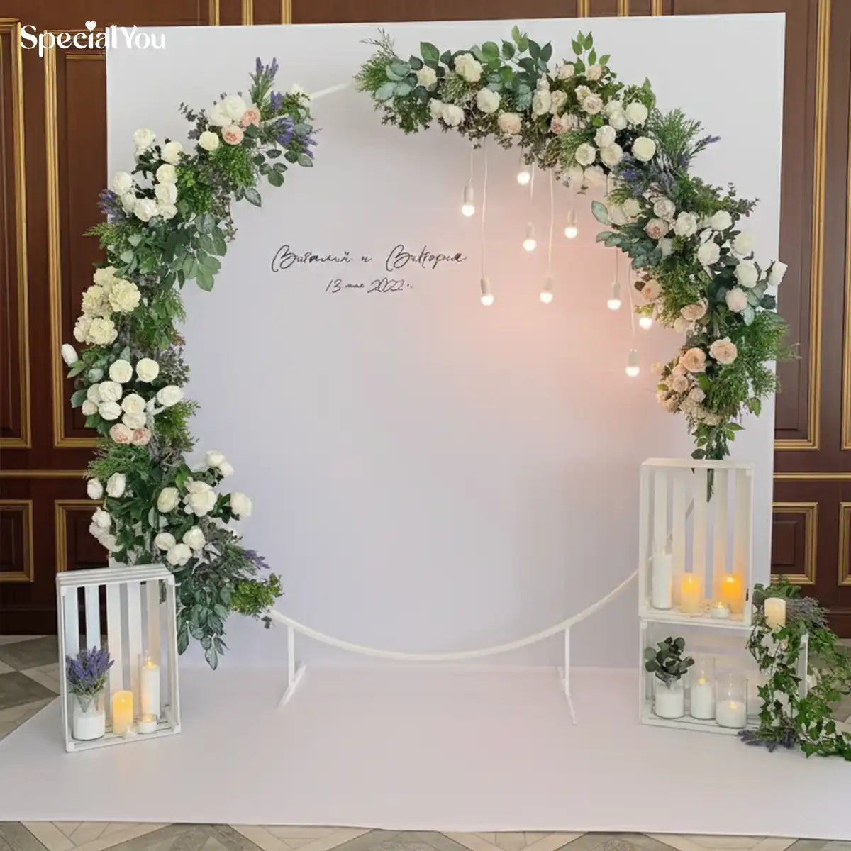Premium Circular Floral Backdrop Decoration