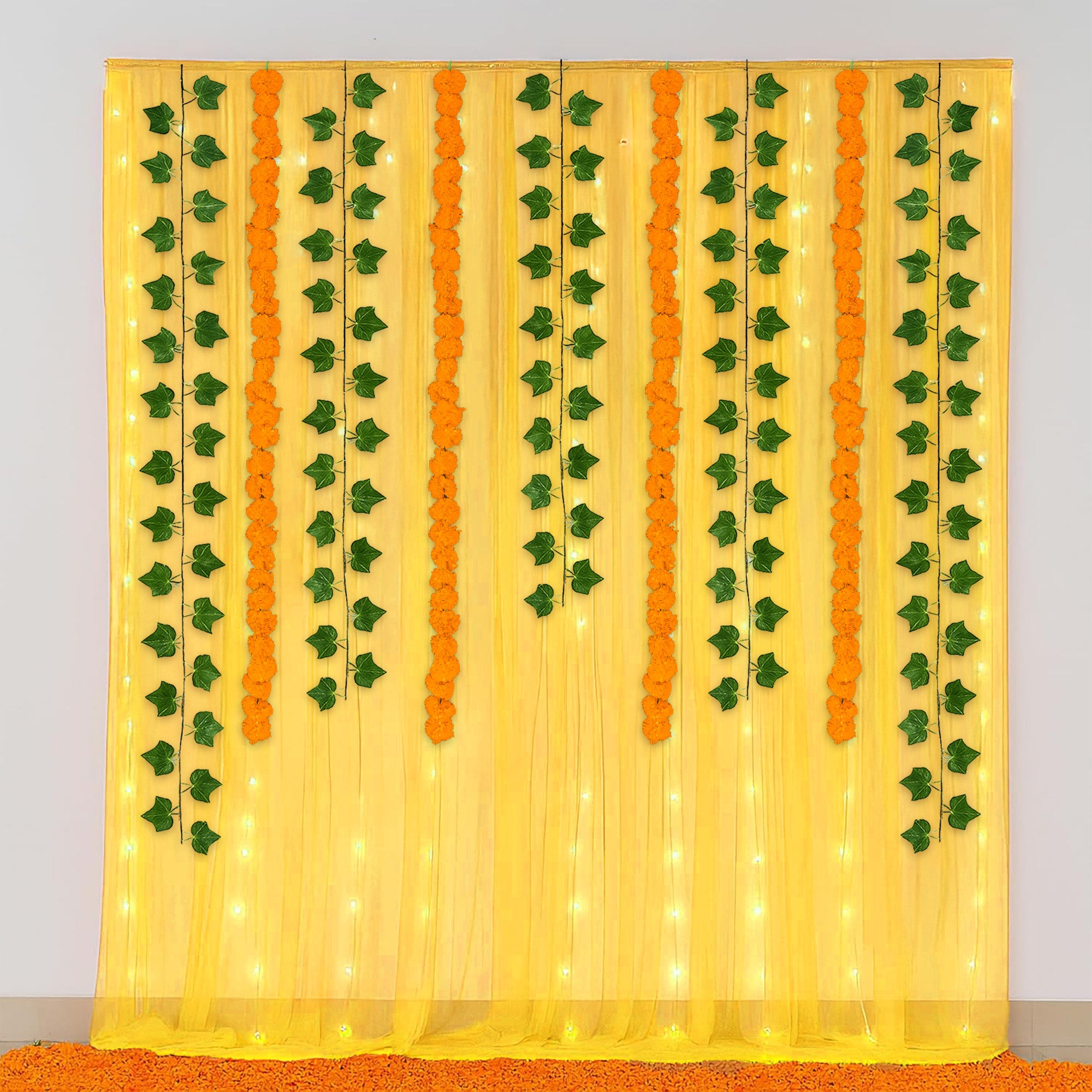 Vibrant Yellow Floral Setup Decor Kit