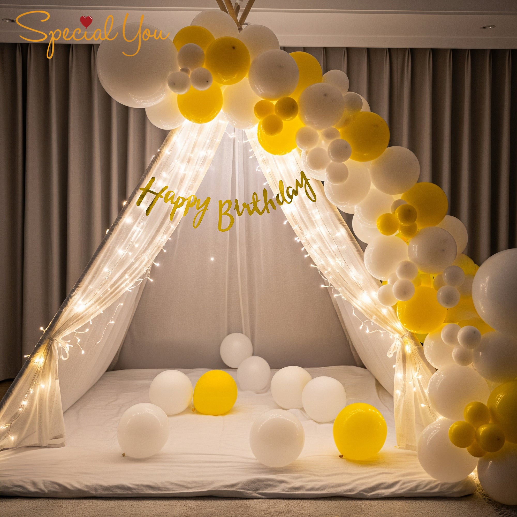 Boho-Chic Balloon Garland Canopy
