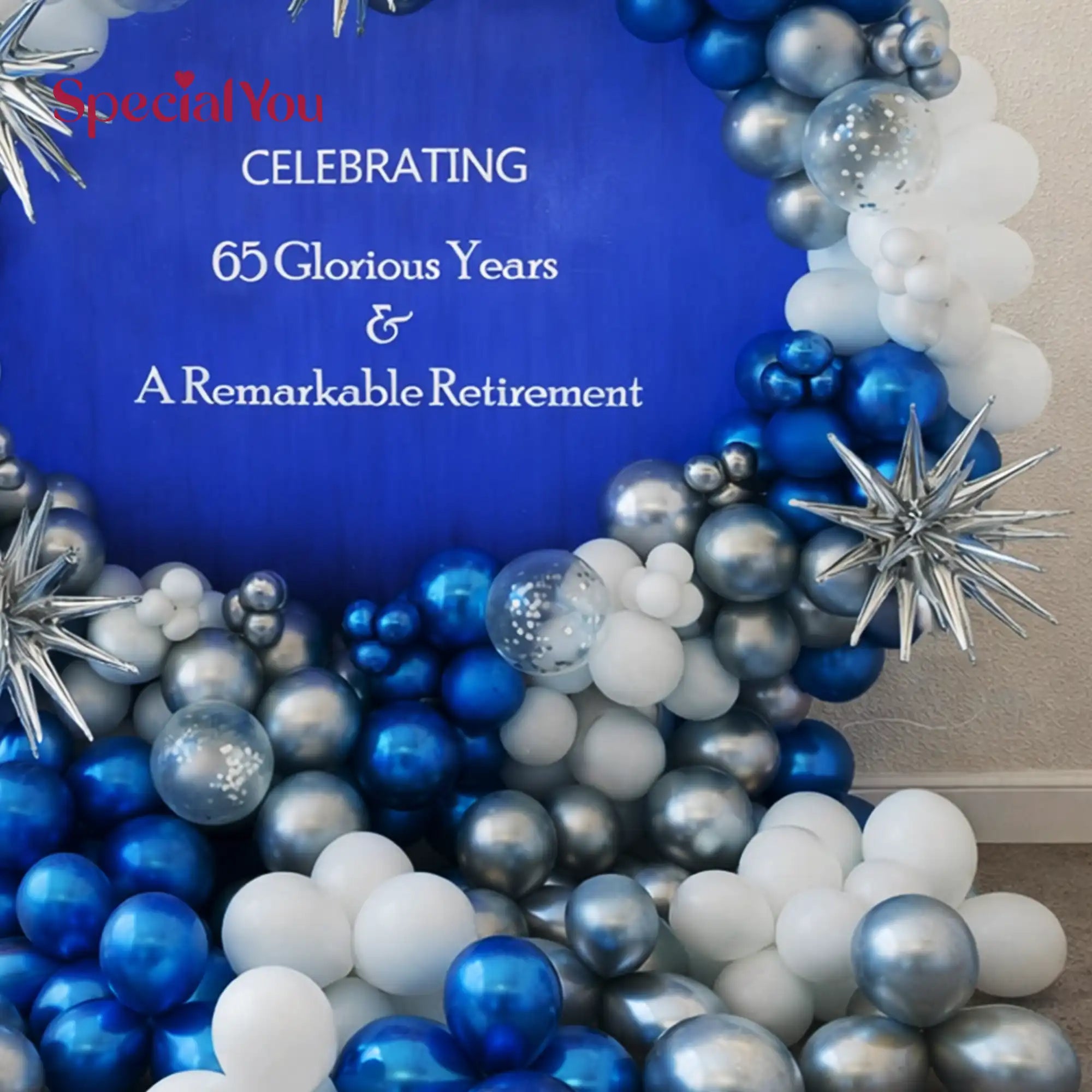 Retirement Celebration Ring Balloon Backdrop Decor