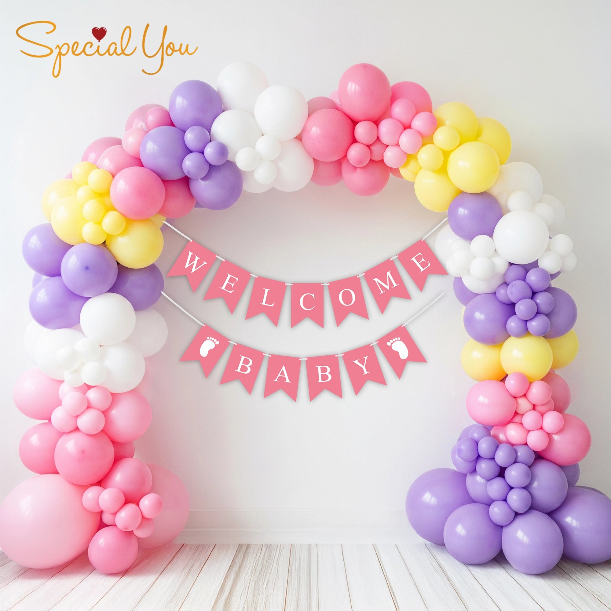 Welcome Baby Balloon Decor