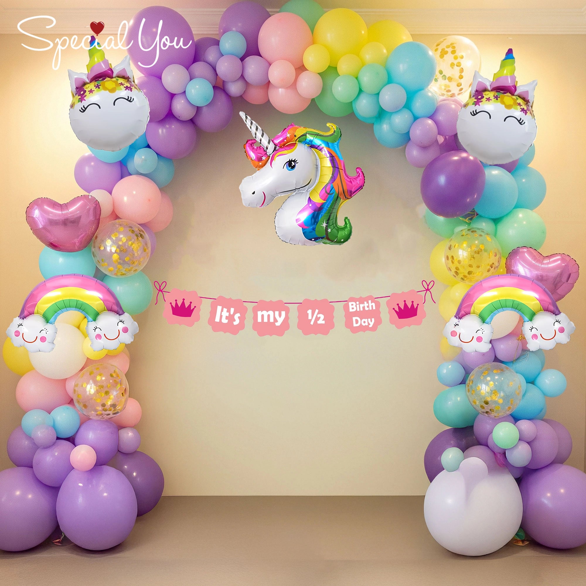 Unicorn Half Birthday Decor