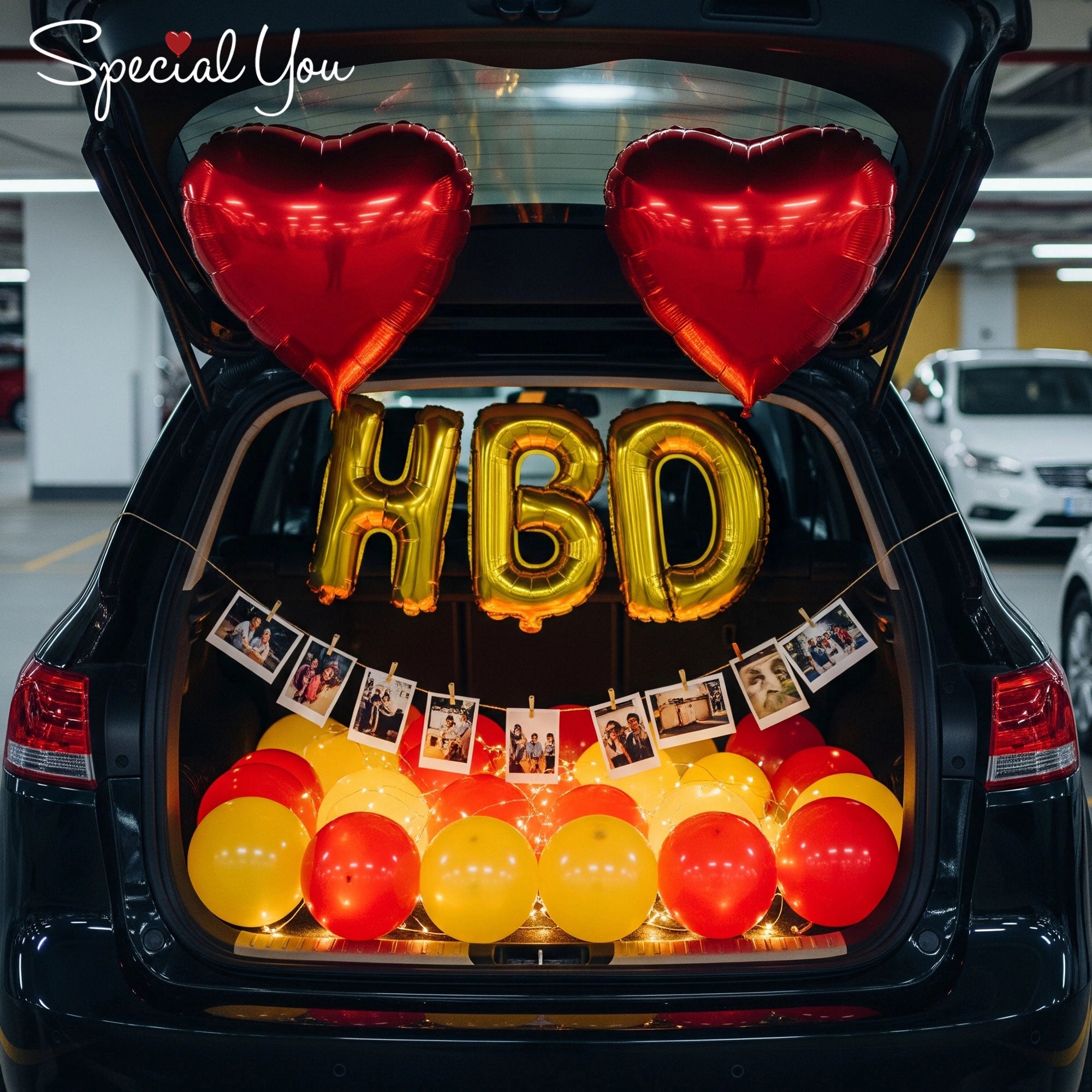 Red & Yellow Car Boot Birthday Decor
