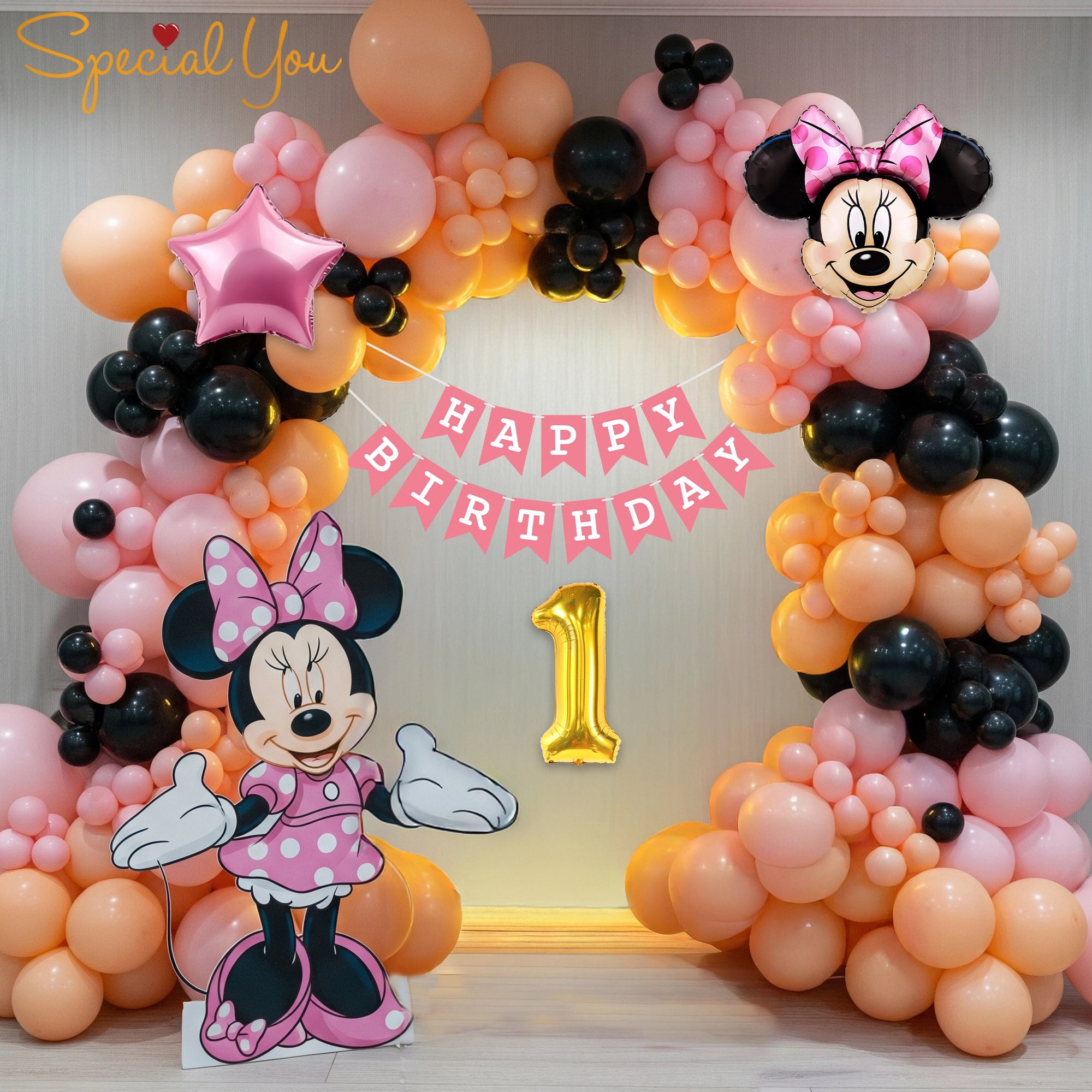 Minnie Mouse Birthday Balloon Decoration