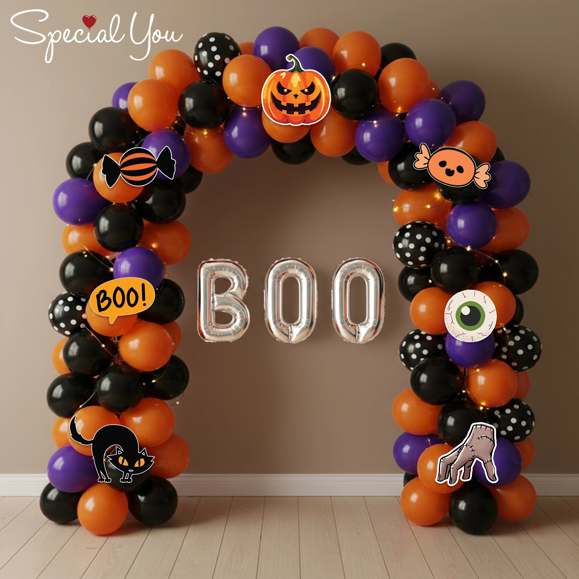 Boo Theme Arch Halloween Balloon Decor