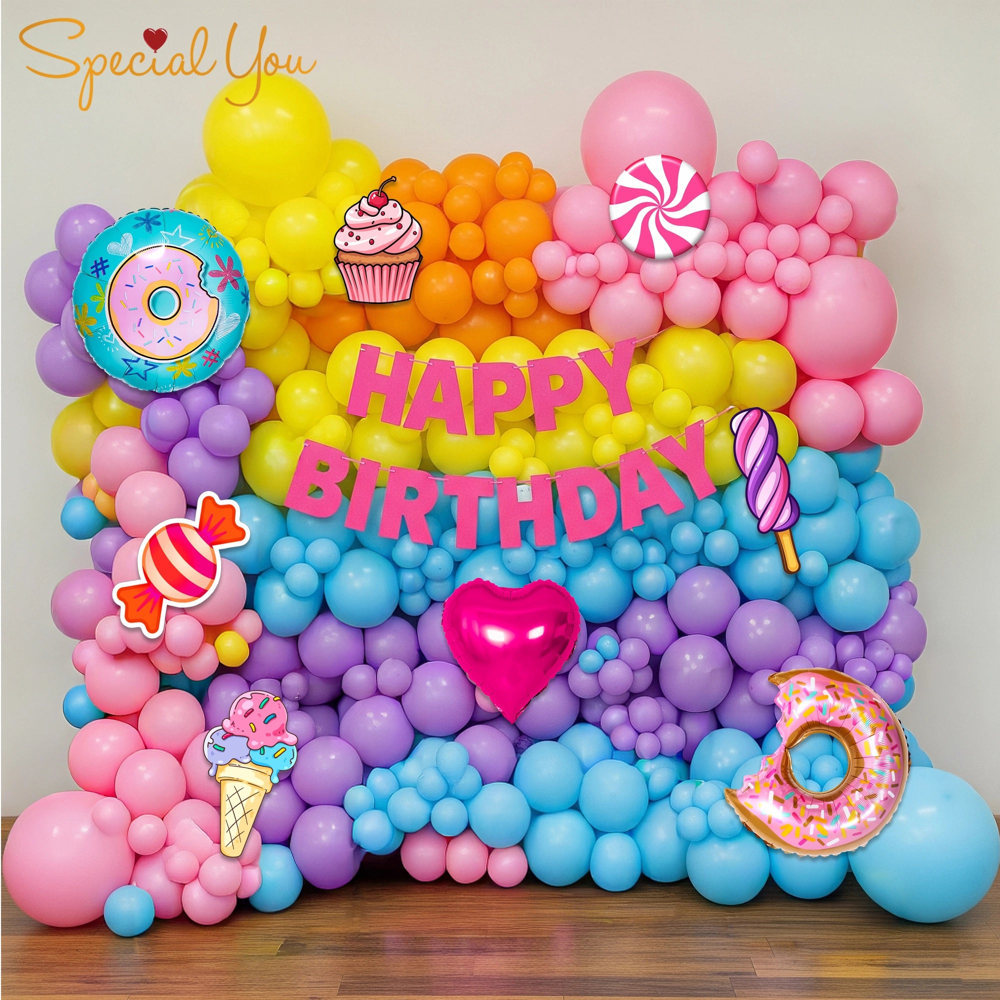 Candyland Birthday Balloon Decor