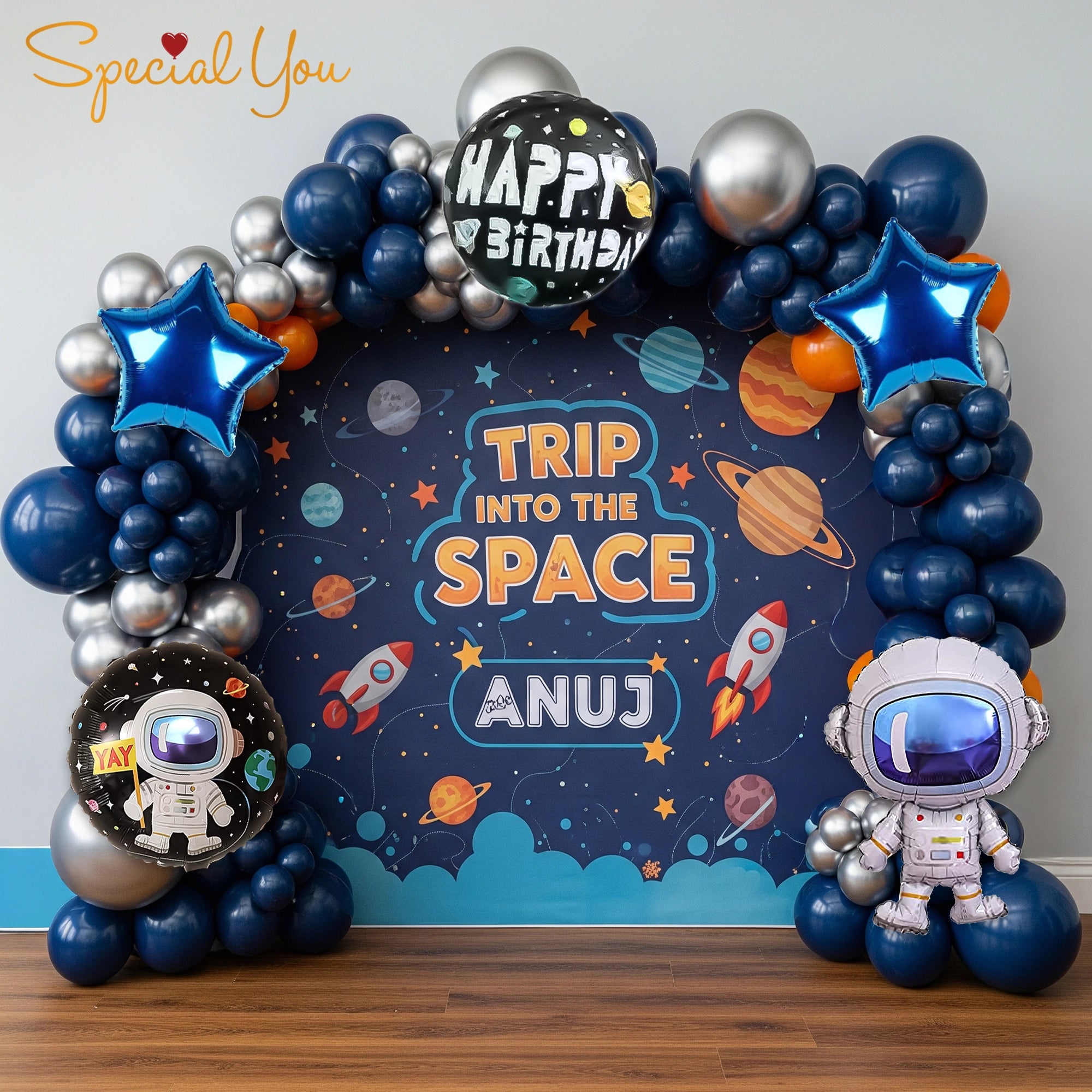 Space Birthday Decoration with Astronaut Balloons Special You