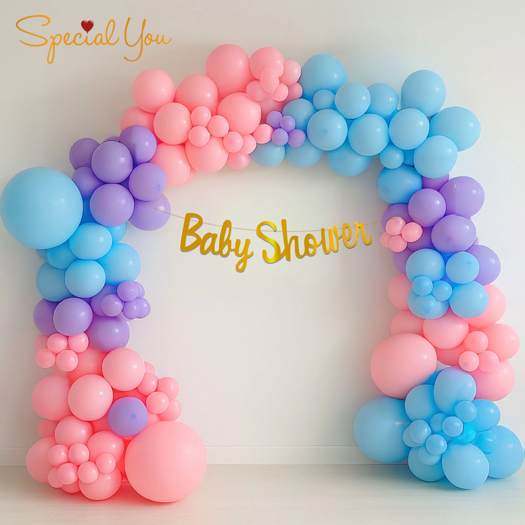 Blissful Baby Shower Arch Decor