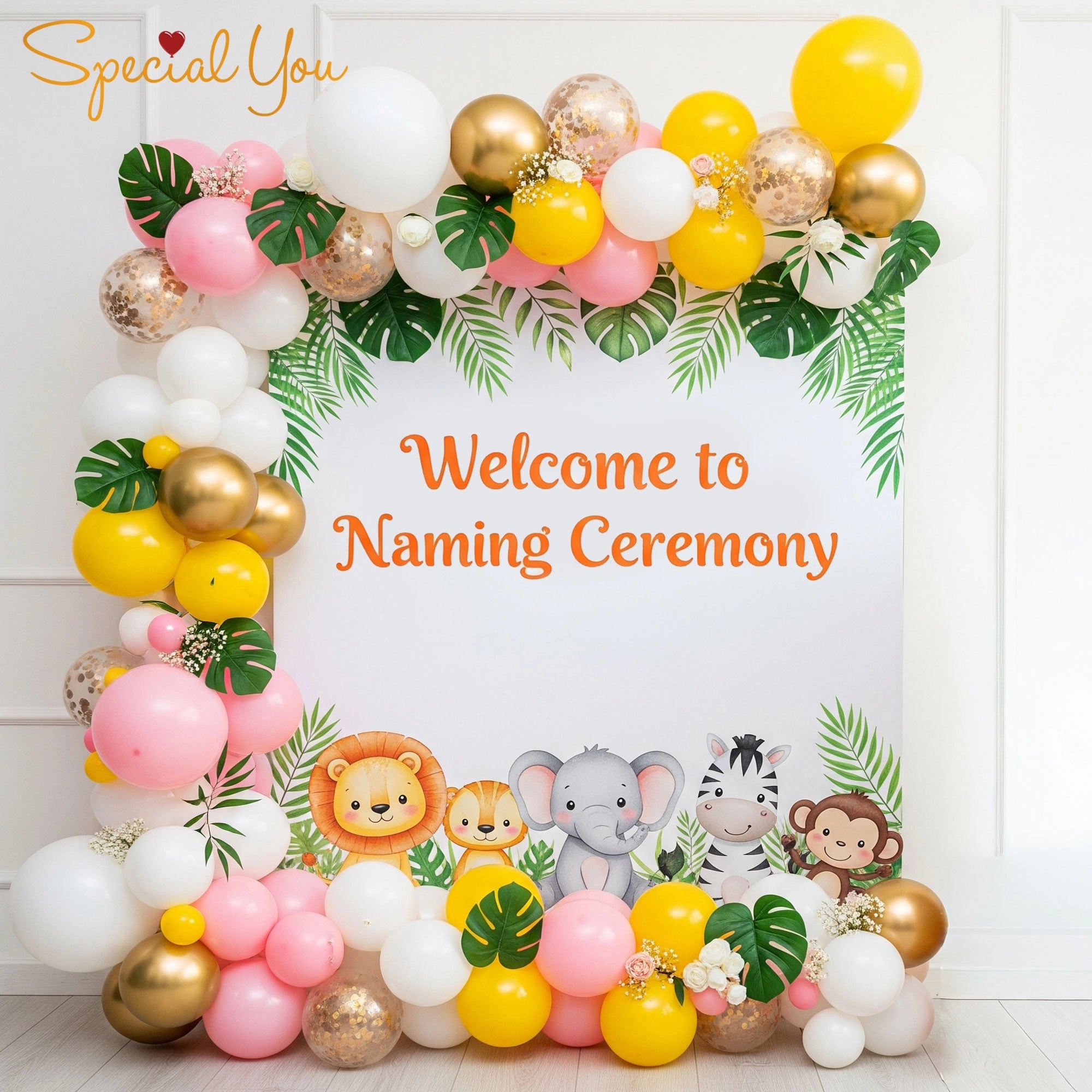 Jungle Theme Naming Ceremony Decor