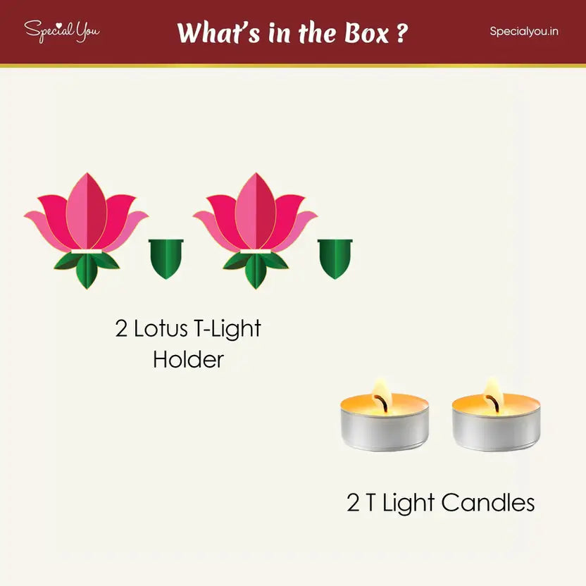 Lotus Candle Holder Pack of 2 Decor Kit