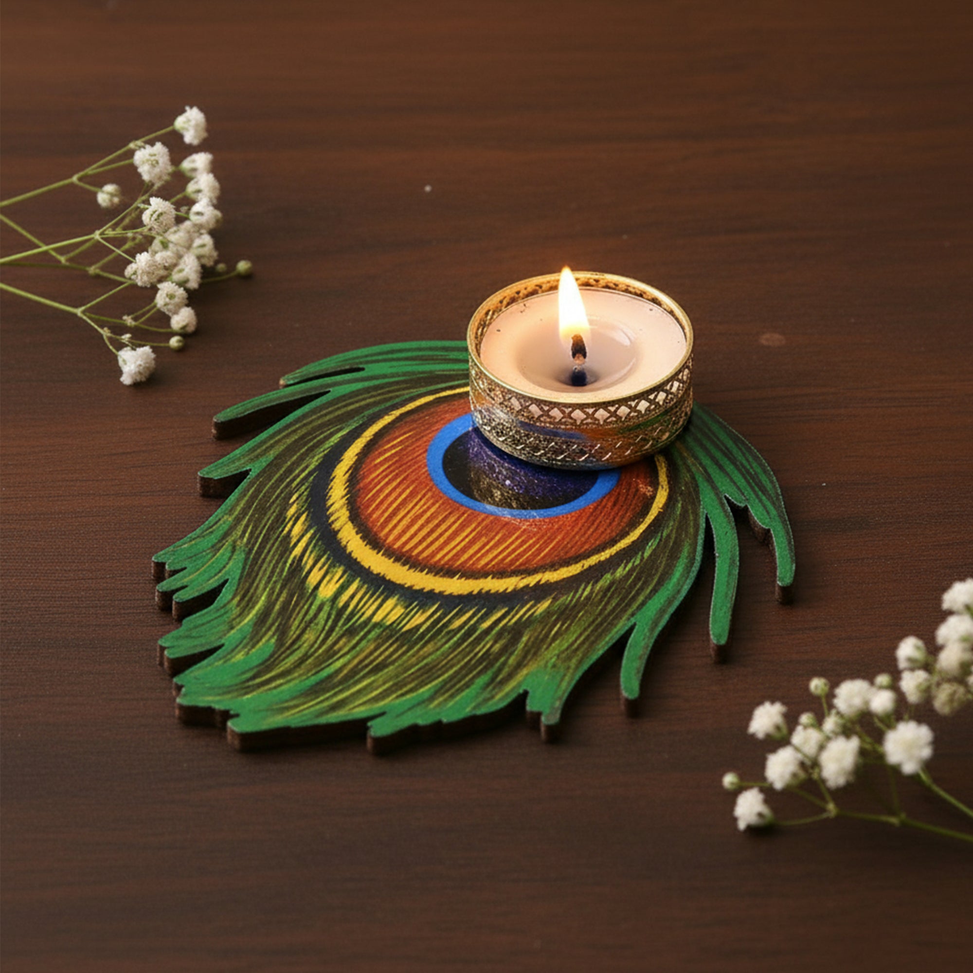Peacock Tea Light Holder set-19pcs
