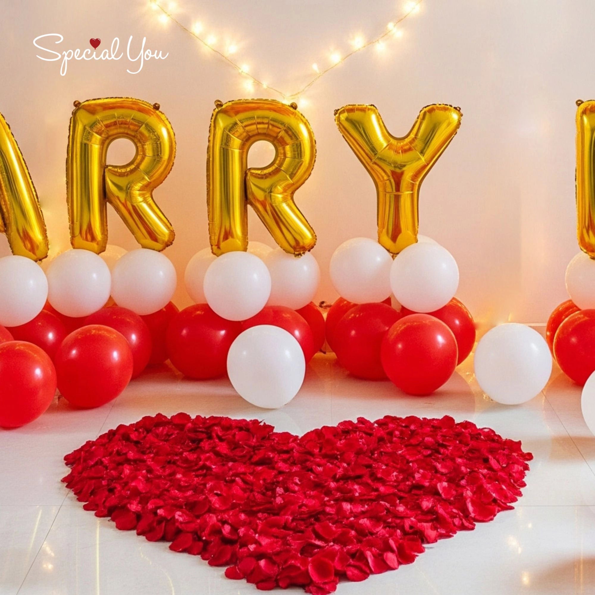 Marry Me Proposal Balloon Decor