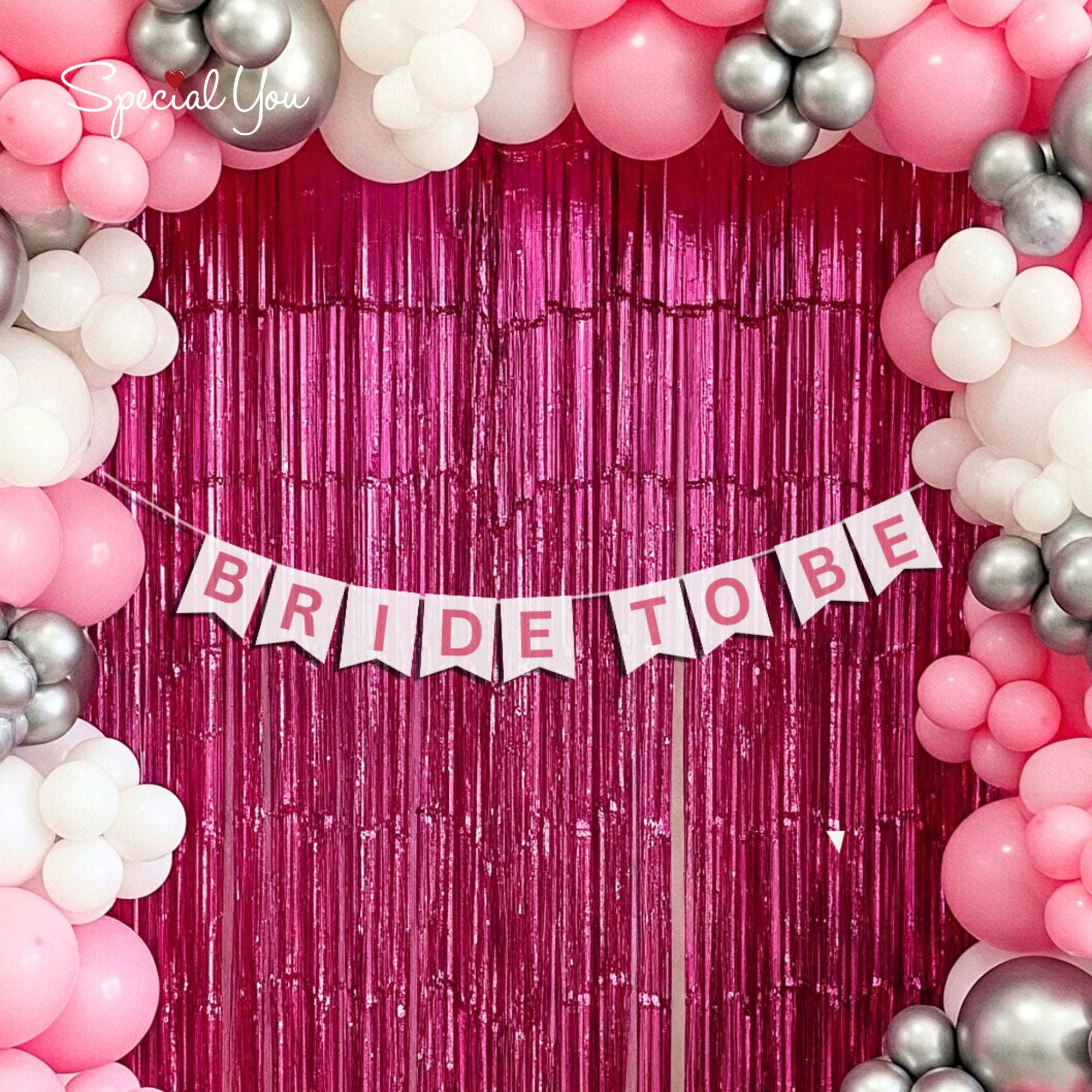 Glam Pink Bridal Balloon Decor
