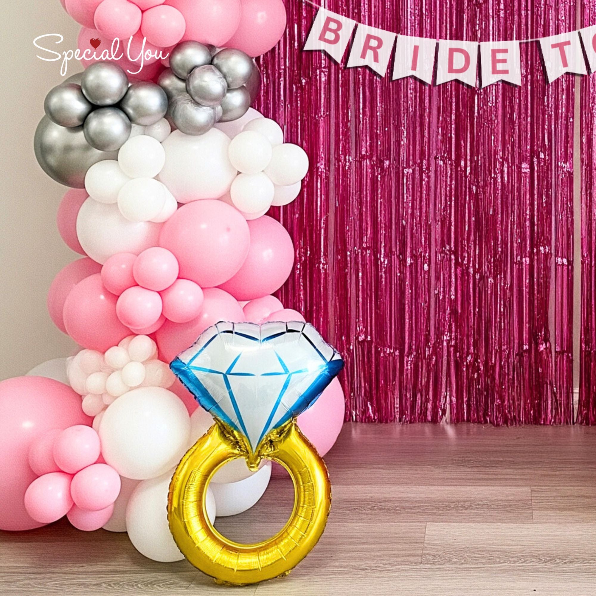 Glam Pink Bridal Balloon Decor