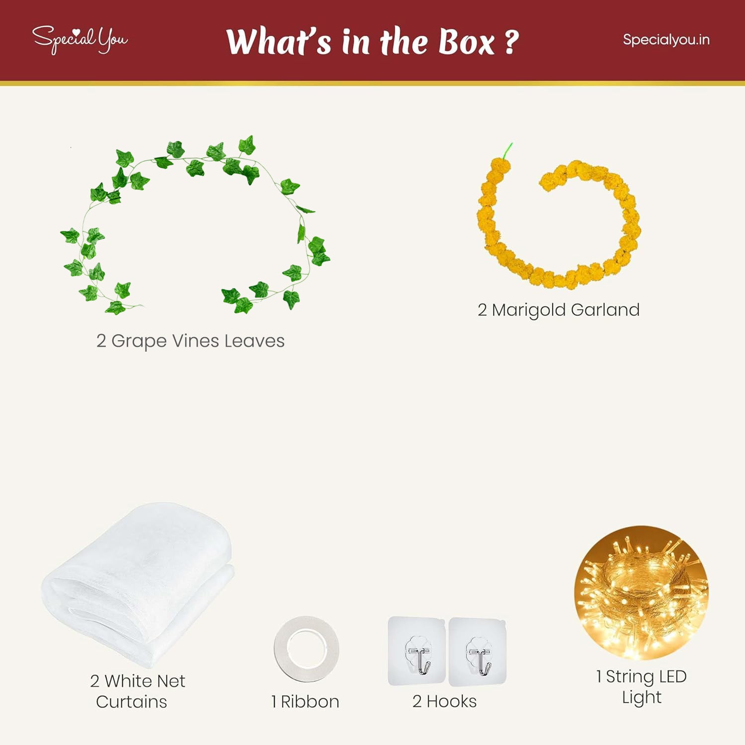 Shubh Deepavali Curtain Set for Pooja - Special You