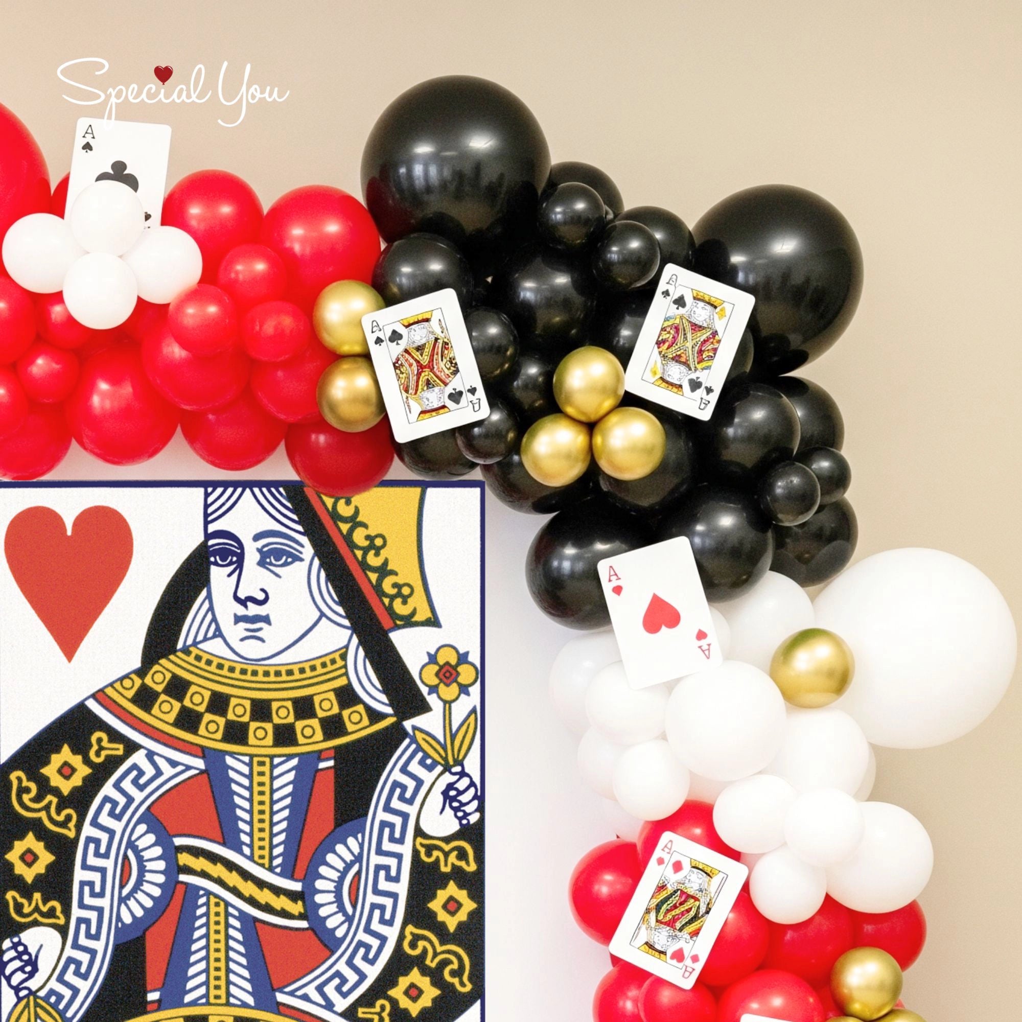 Playing Card Theme Balloon Decor