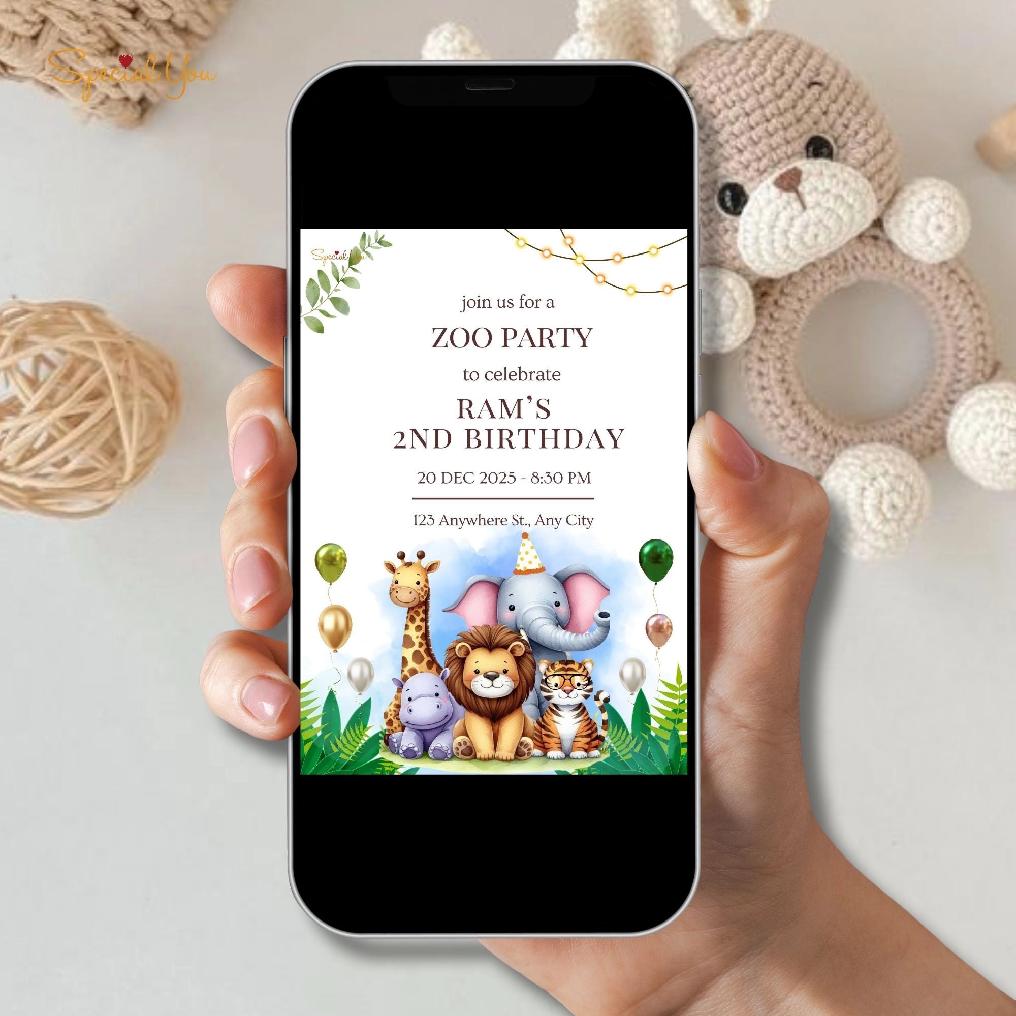 Wild Adventure Birthday Party E-Invite