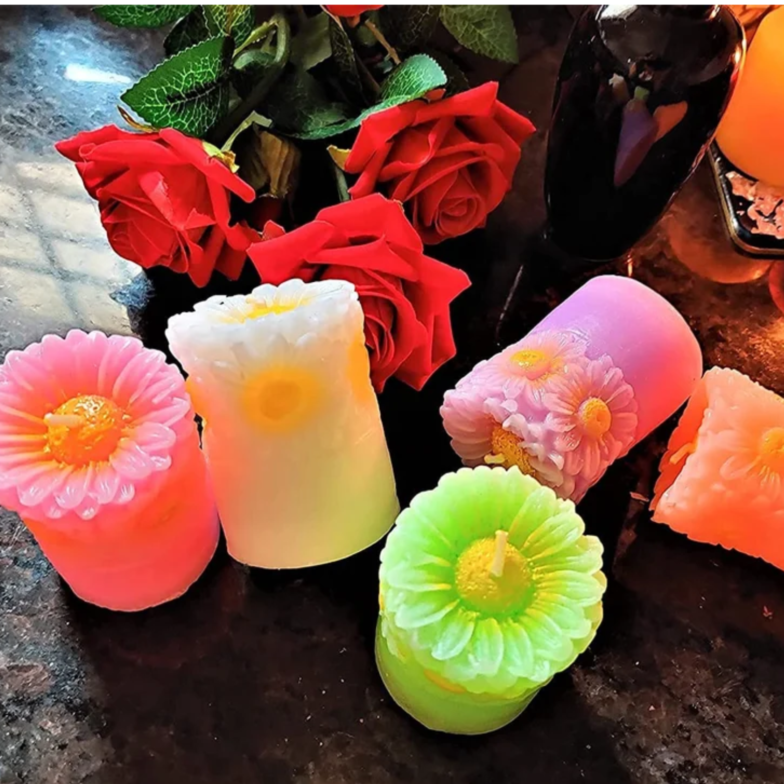 Scented Pillar Candles set of 5