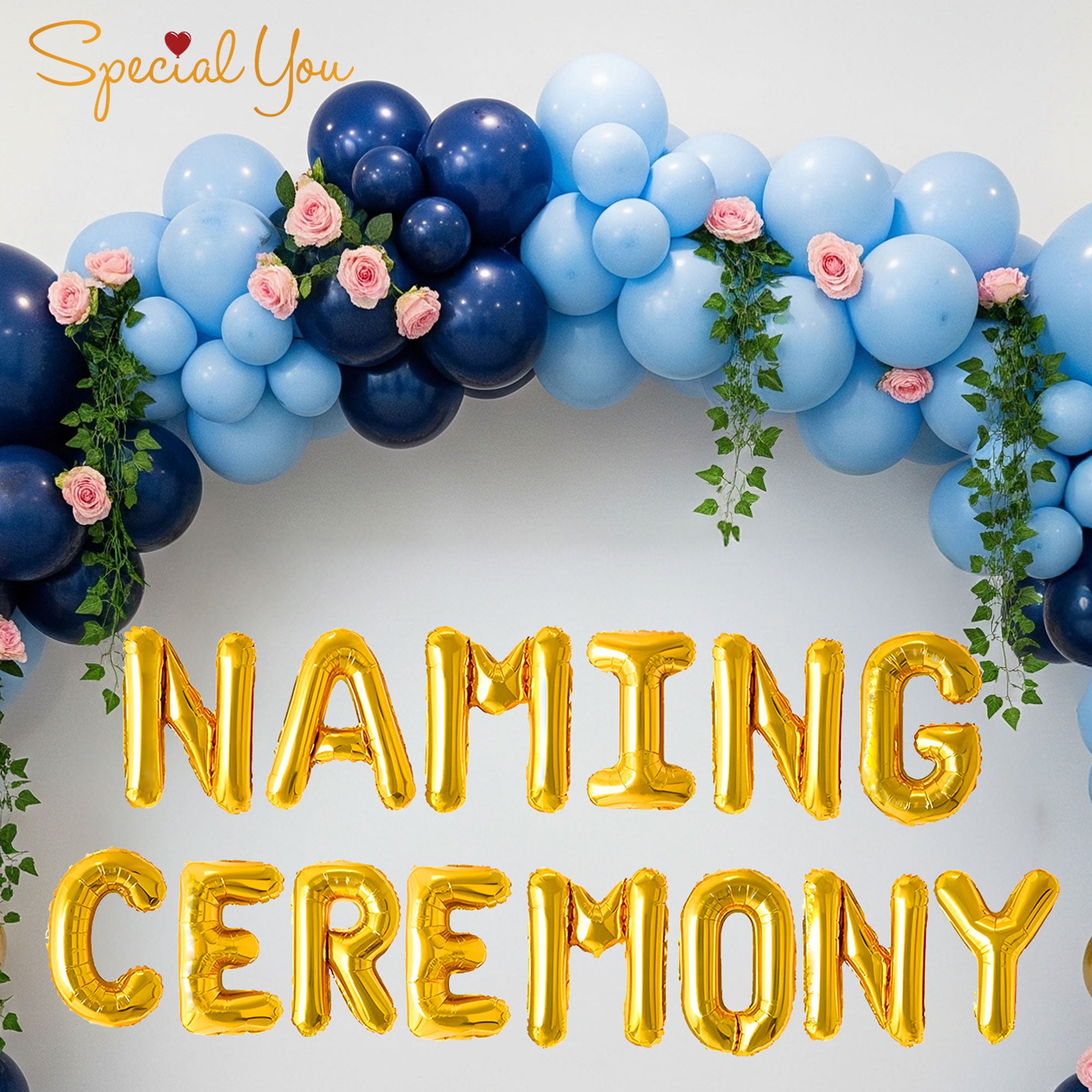 Chic Naming Ceremony Balloon Decor