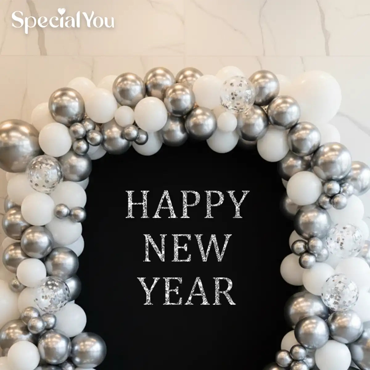 Silver Luxe New Year 2026 Decor