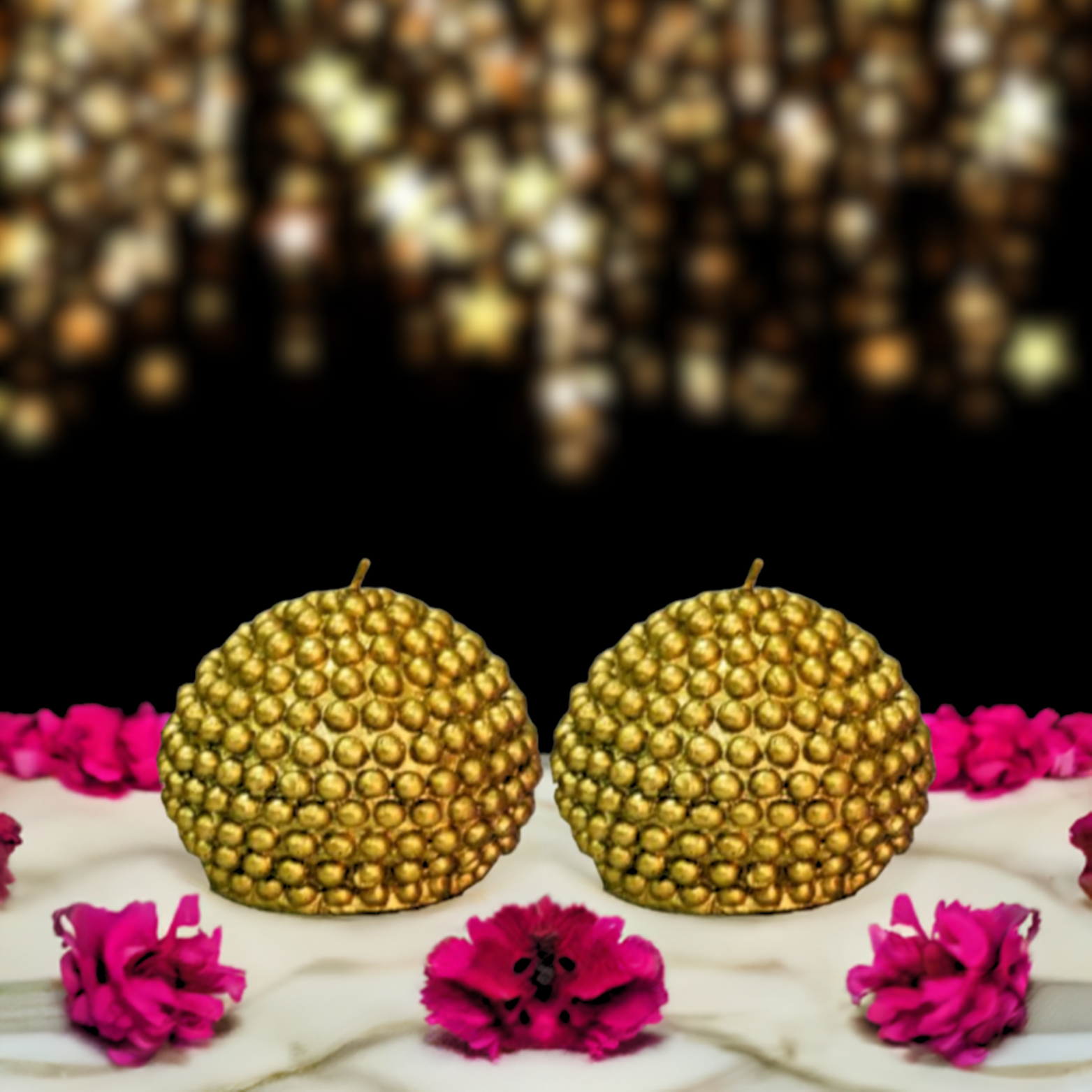 Golden Balls candles for Diwali