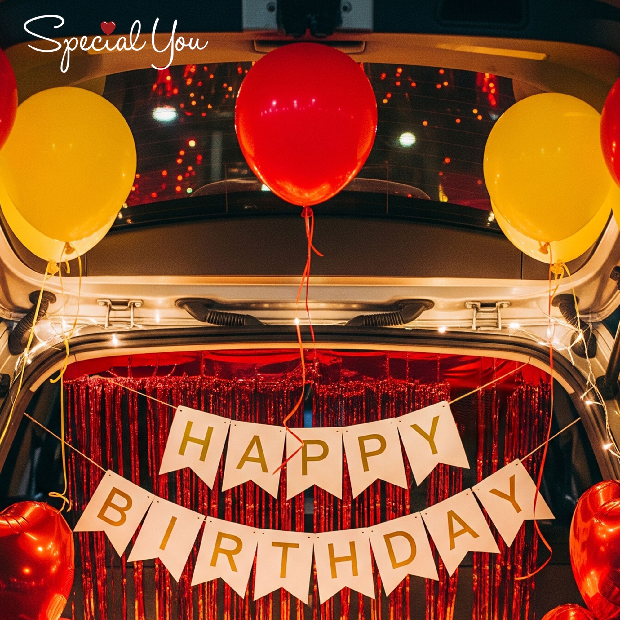 Golden Glow Car Boot Birthday Surprise