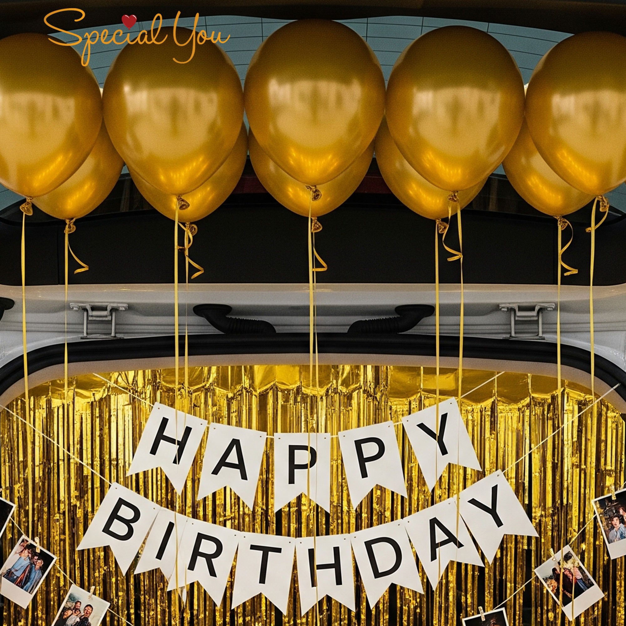 Golden Birthday Glow Car Boot Decor
