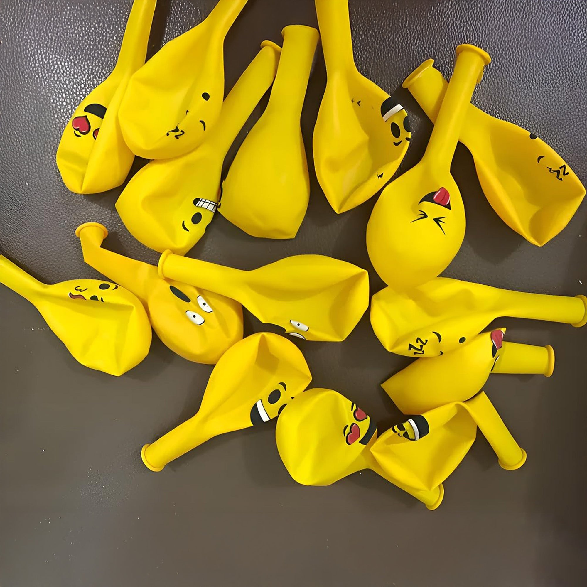 Yellow Emoji Balloons –25pcs Face Party Decorations