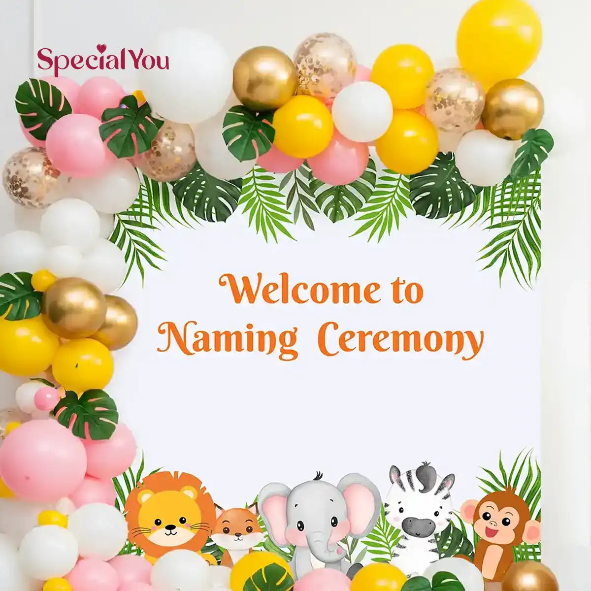 Jungle Theme Naming Ceremony Decor
