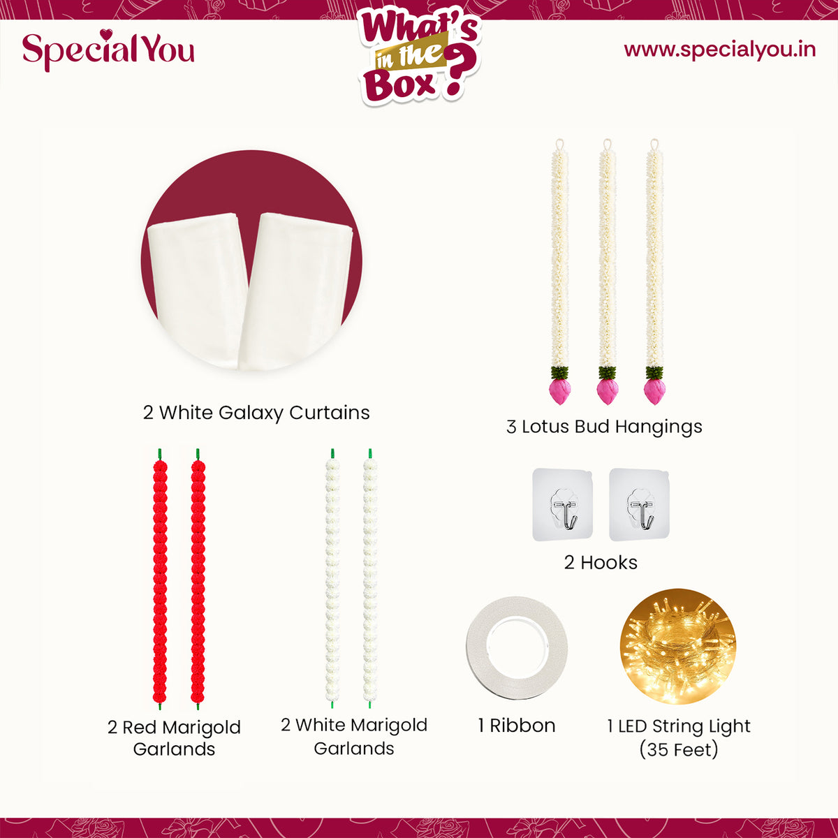 Ganpati Decoration Kit with Lotus Wall Hangings