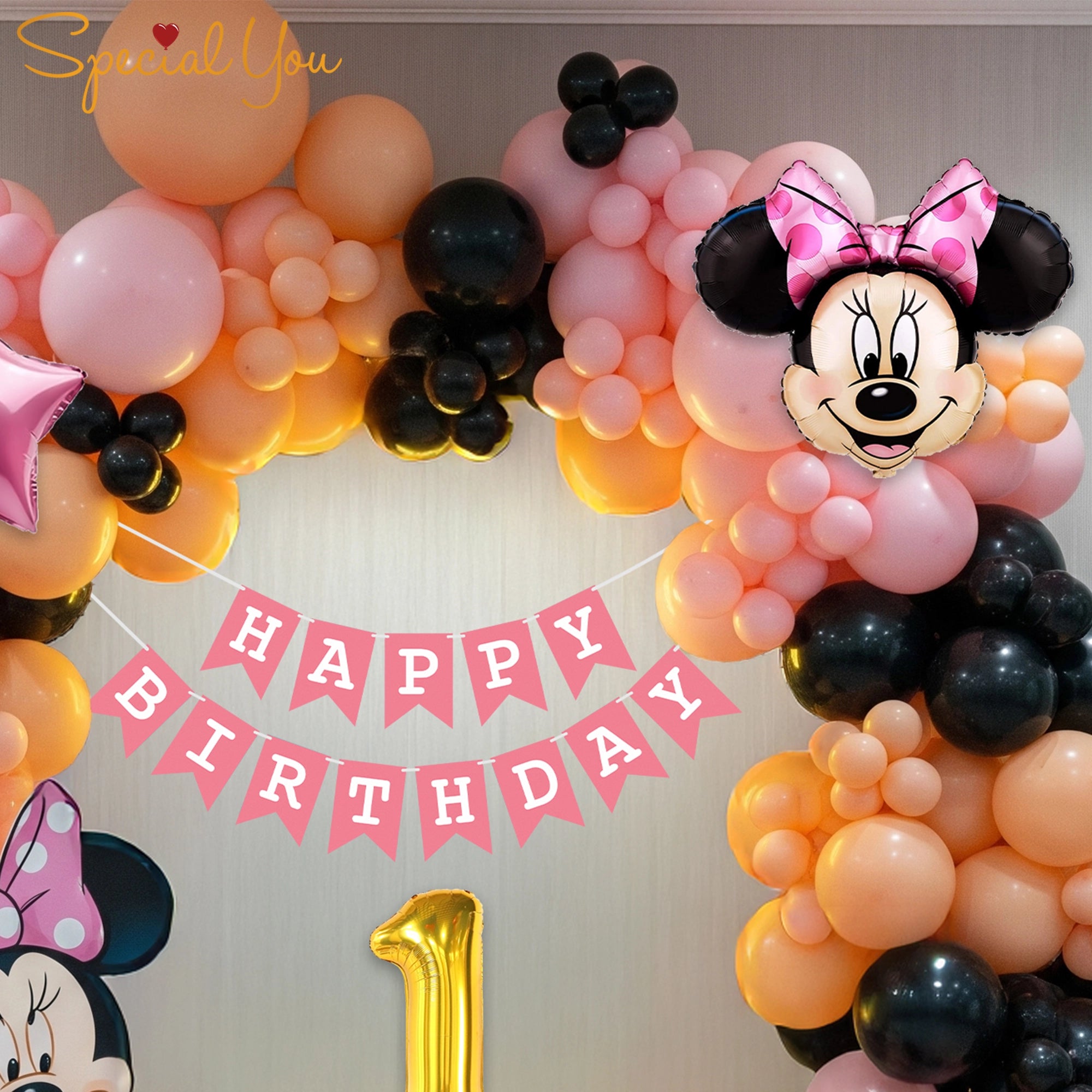 Minnie Mouse Birthday Balloon Decoration