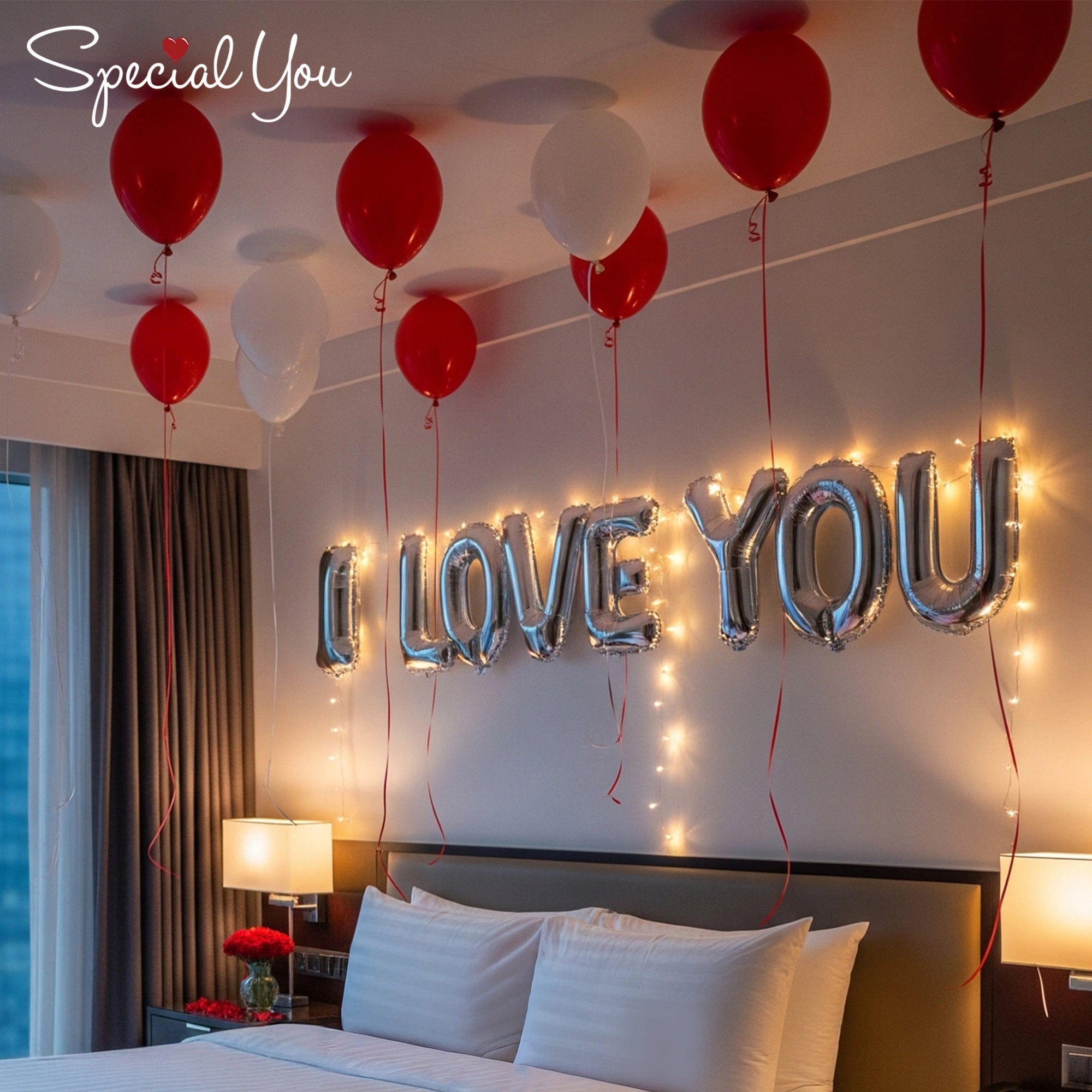 I Love You Balloon Room Decor
