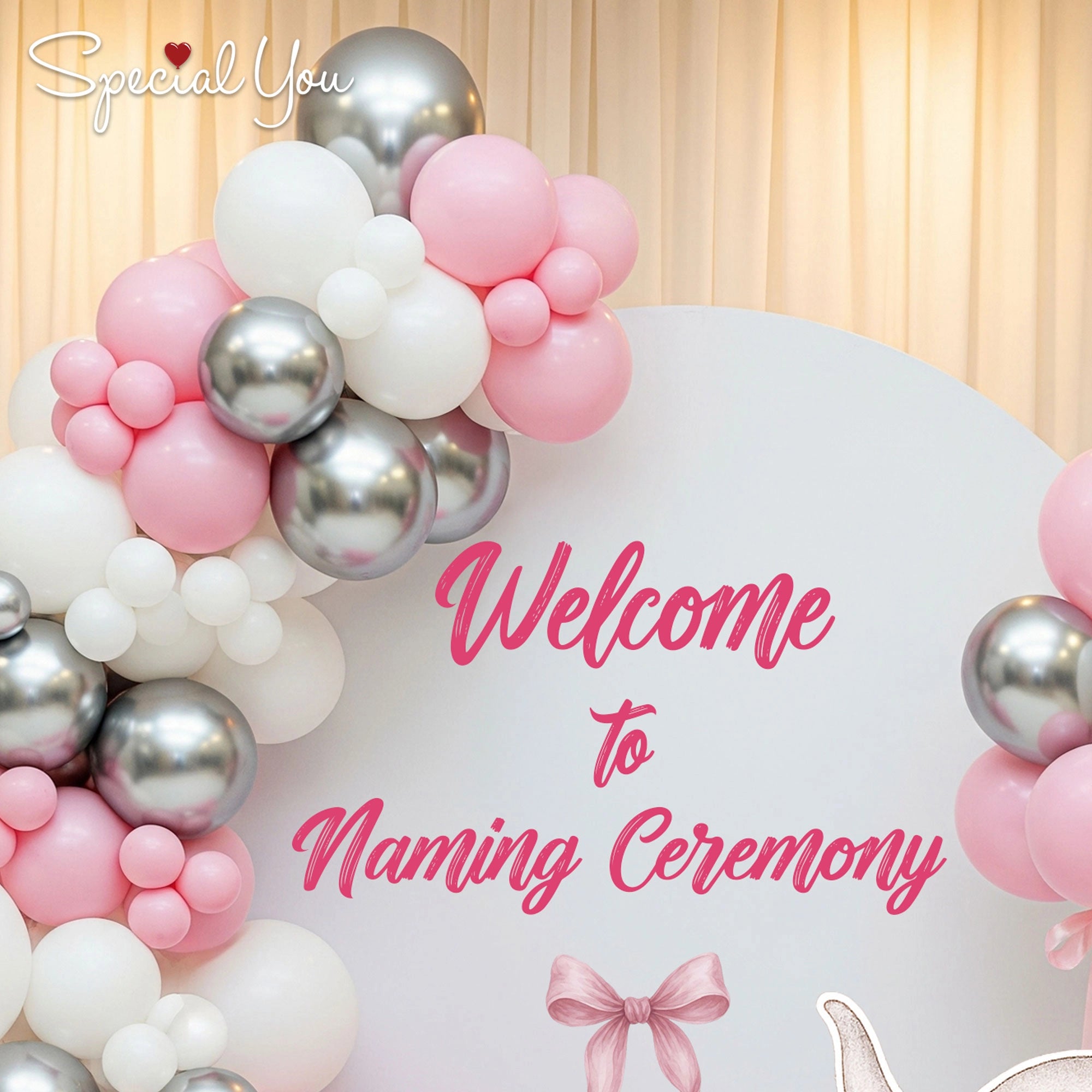 Blush Dreams Naming Ceremony Decor